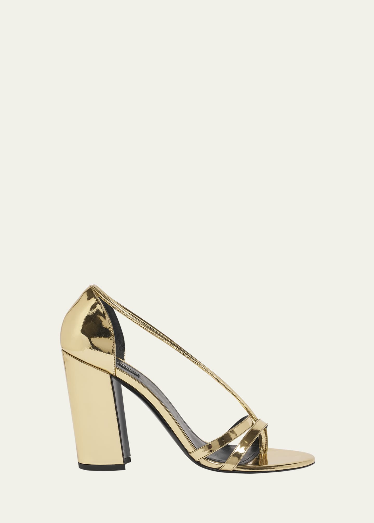 Givenchy Metallic Leather Dual-Strap Block-Heel Sandals