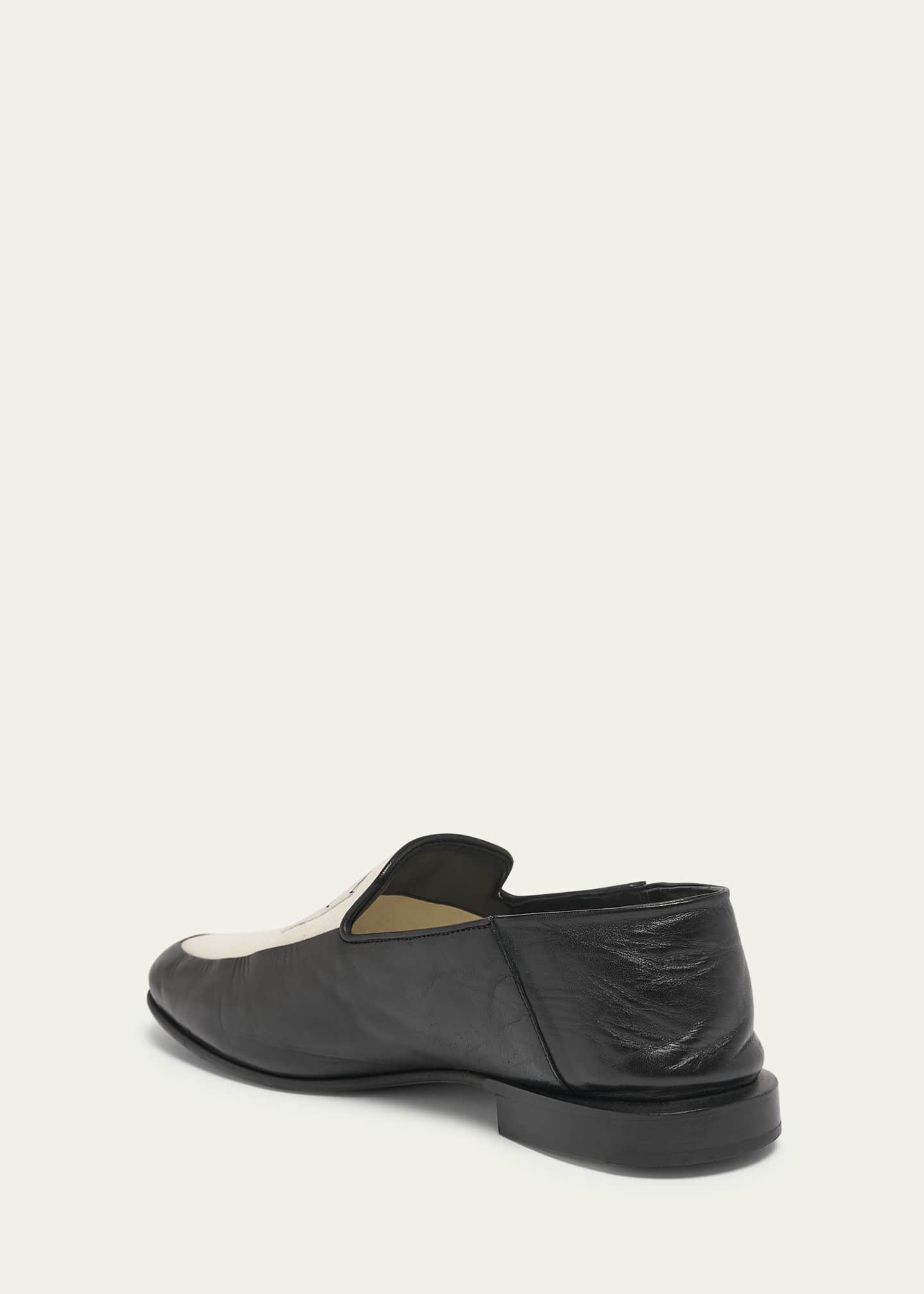 Givenchy Label Canvas and Leather Loafers Image 2 of 4