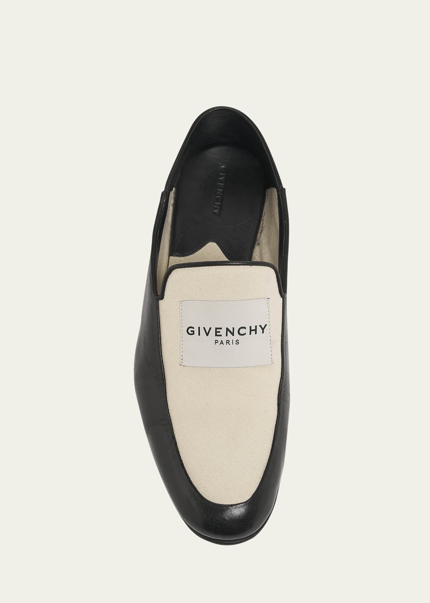 Givenchy Label Canvas and Leather Loafers Image 4 of 4