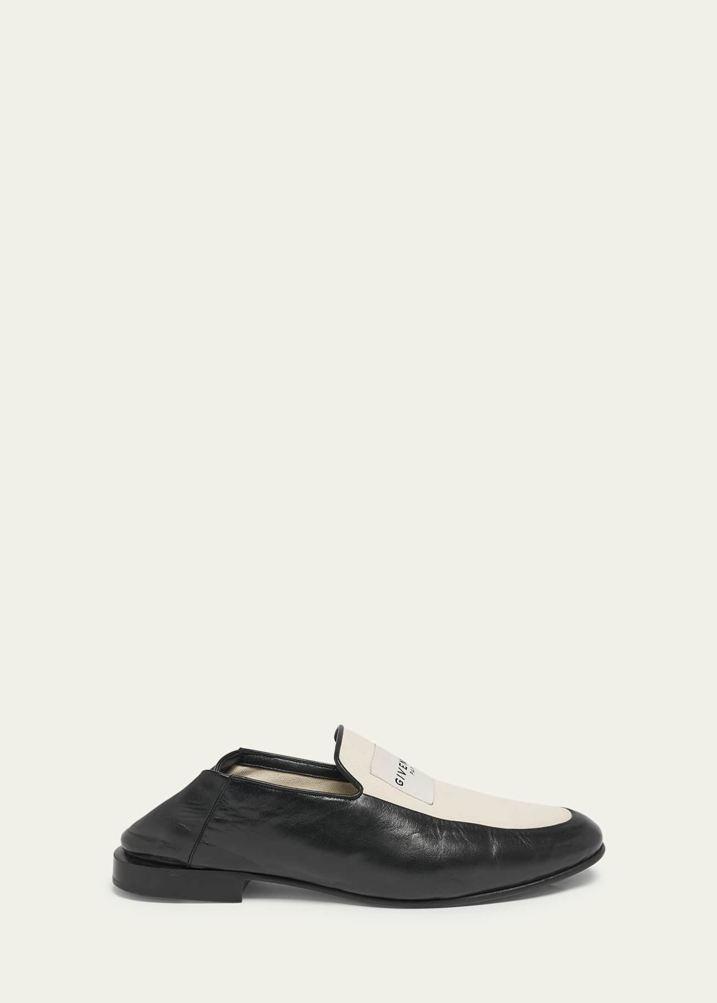 Givenchy Label Canvas and Leather Loafers Image 3 of 4