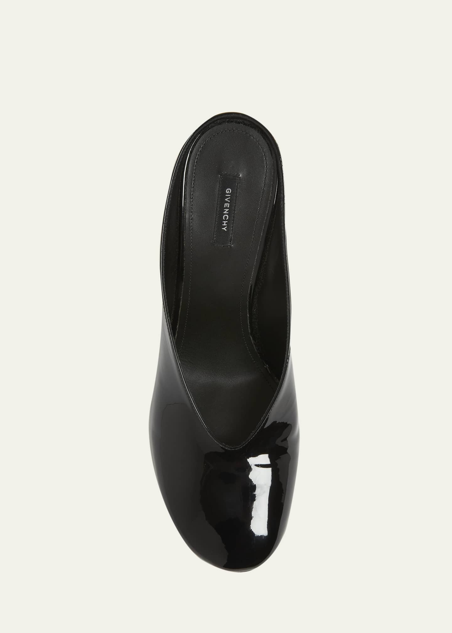 Givenchy Patent Leather Sculpted Block-Heel Mules Image 6 of 6