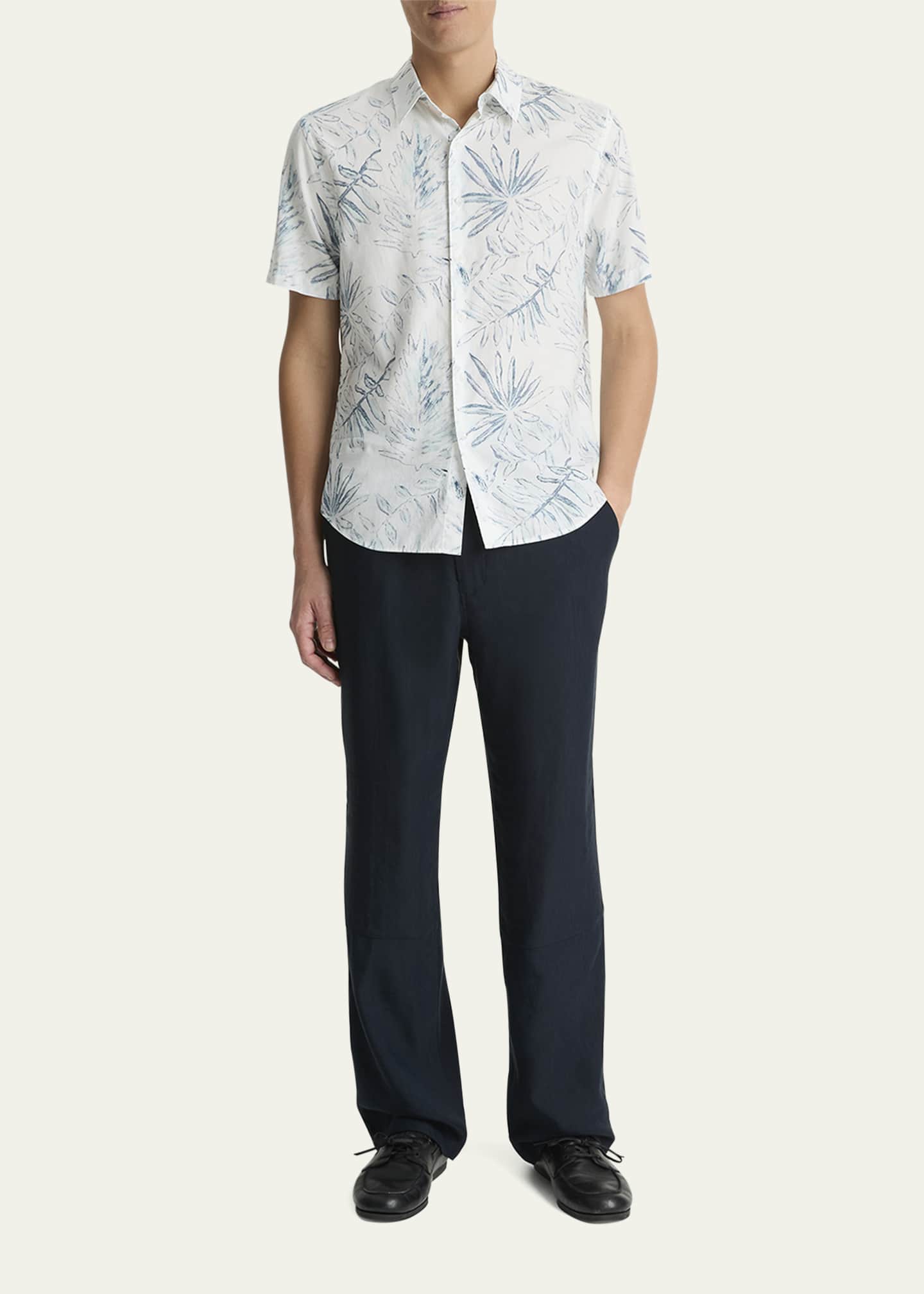 Vince Men's Palm Print Short-Sleeve Shirt Image 2 of 4