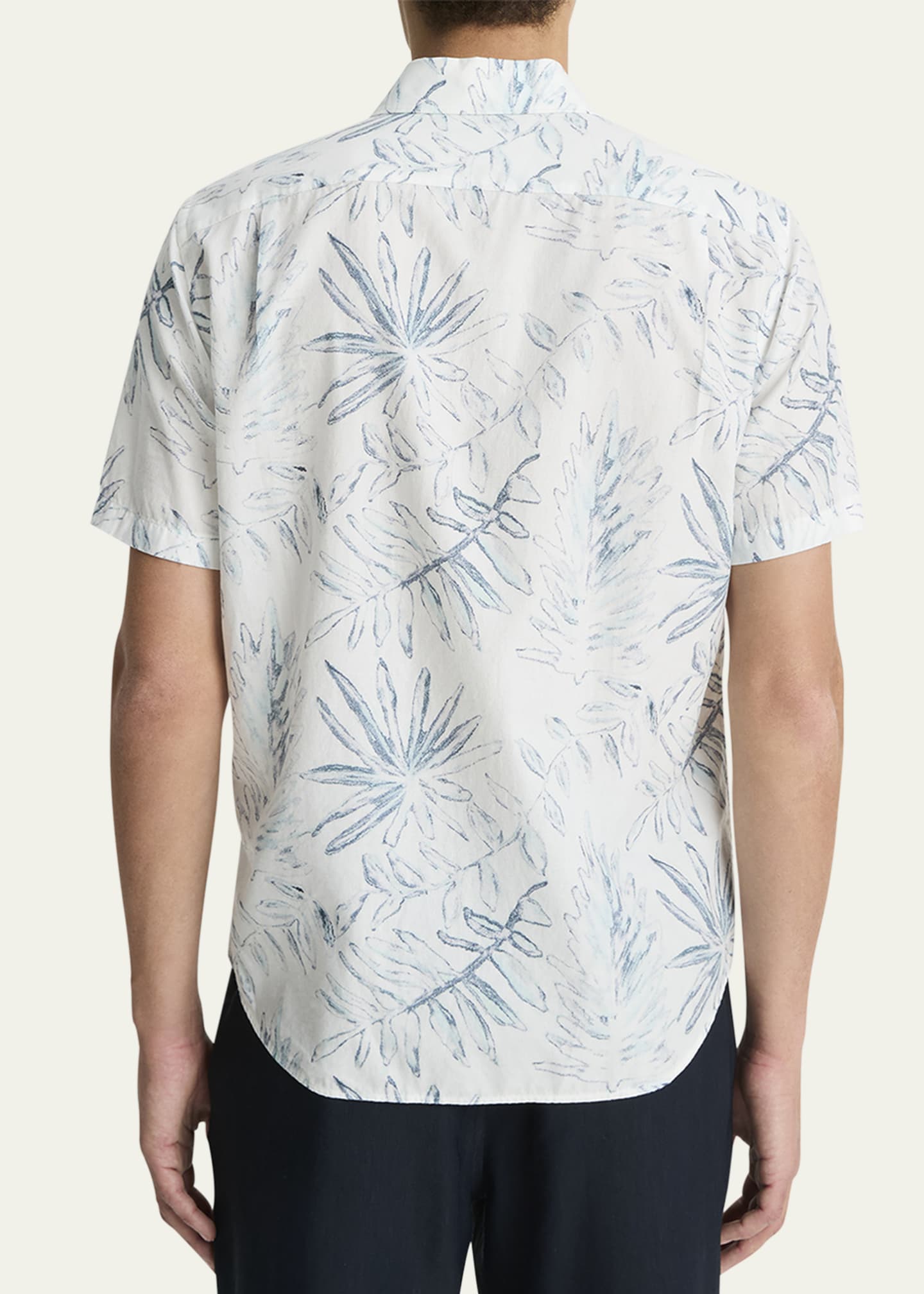Vince Men's Palm Print Short-Sleeve Shirt Image 3 of 4