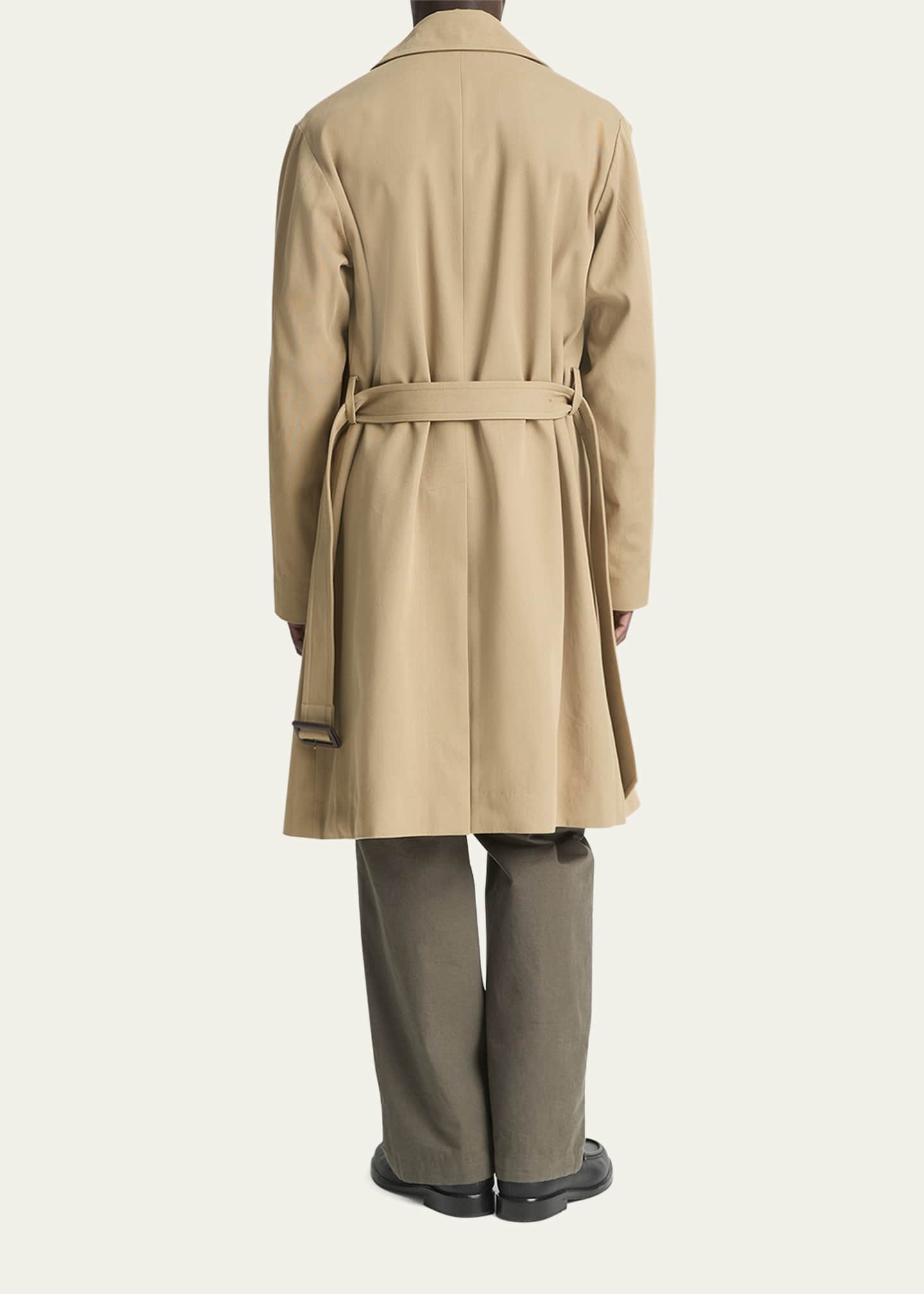 Vince Men's Italian Cotton Double-Breasted Trench Coat Image 3 of 4