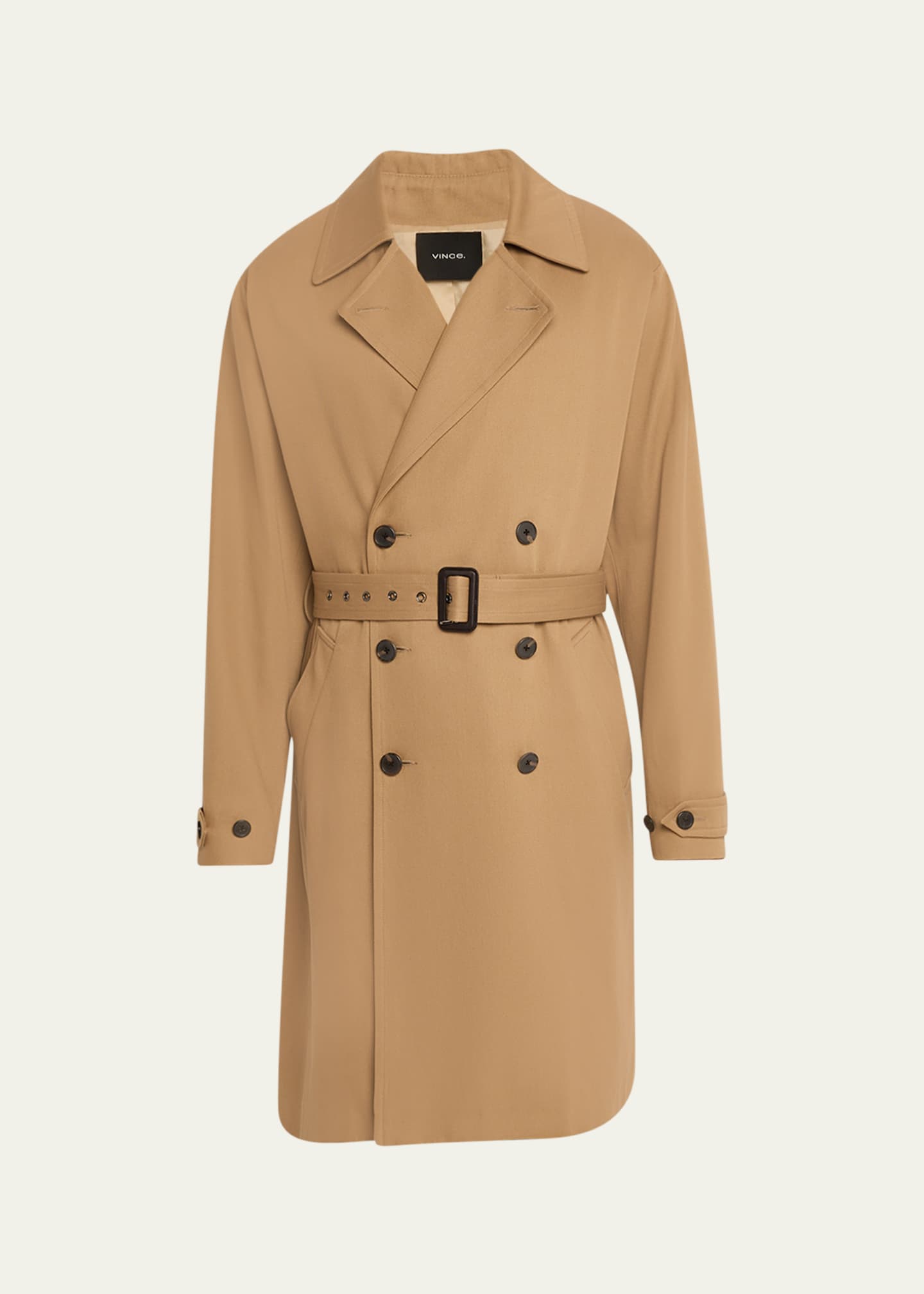 Vince Men's Italian Cotton Double-Breasted Trench Coat Image 1 of 4
