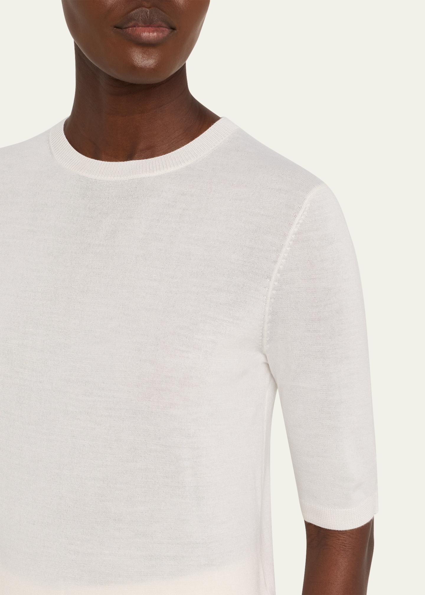 Gabriela Hearst Brunner Short-Sleeve Cashmere-Silk T-Shirt - Bergdorf ...
