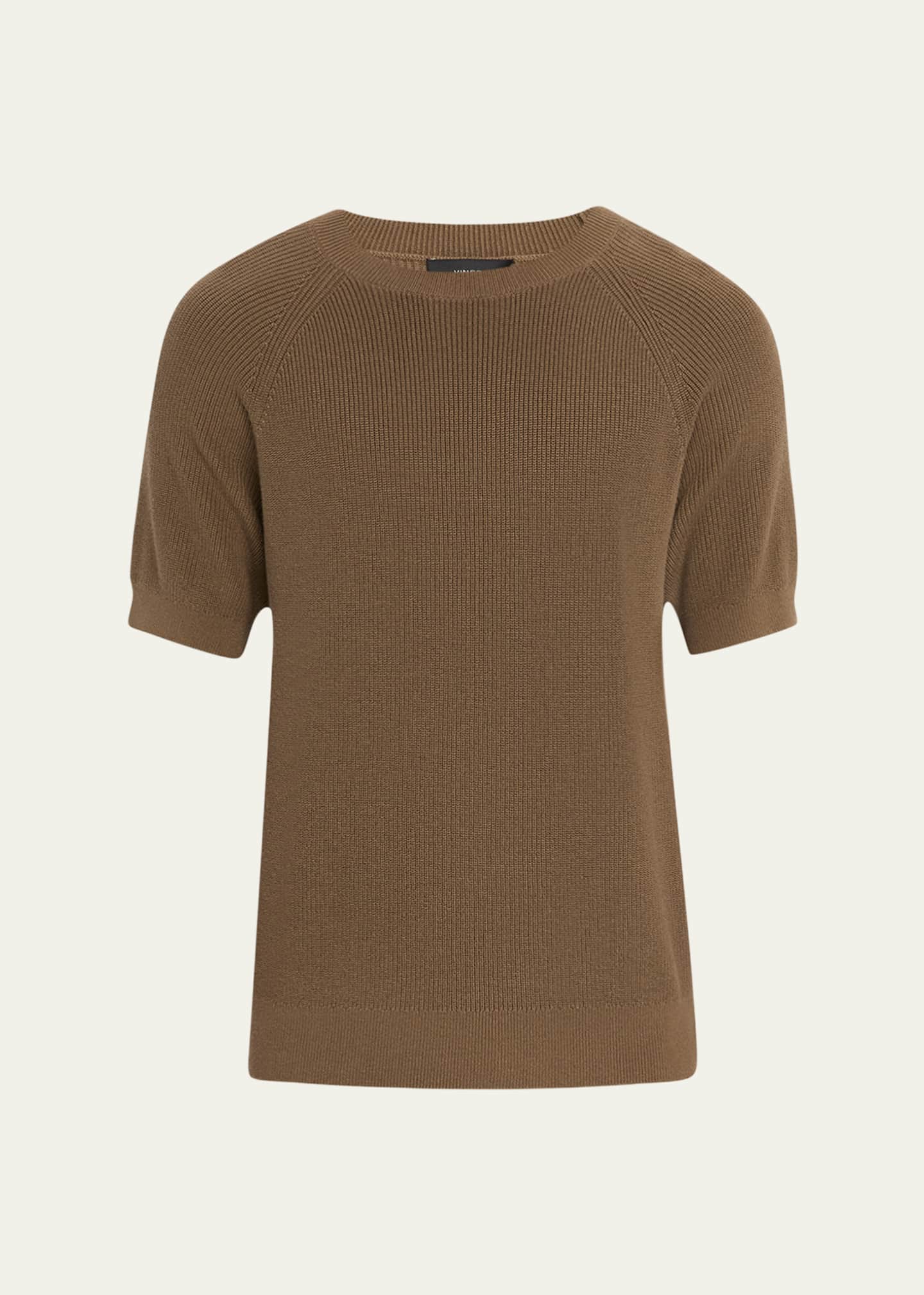 Vince Men's Cotton Raglan Short-Sleeve Sweater Image 1 of 3