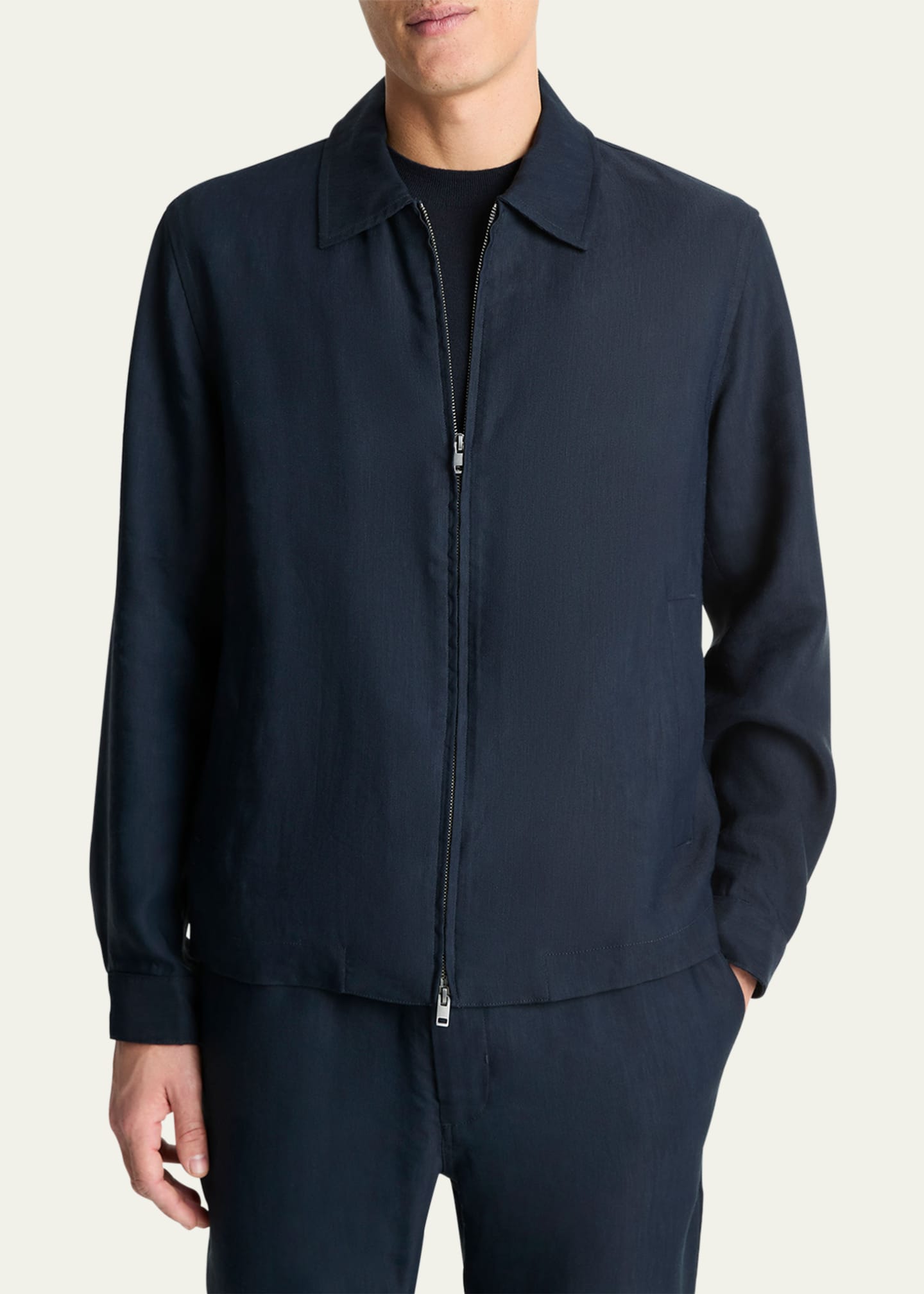 Vince Men's Two-Way Zip Bomber Jacket Image 4 of 4
