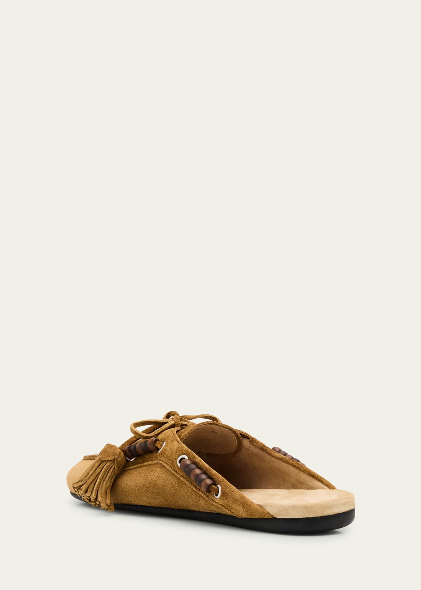Miu Miu Suede Tassel Mocassin Mules Image 4 of 6