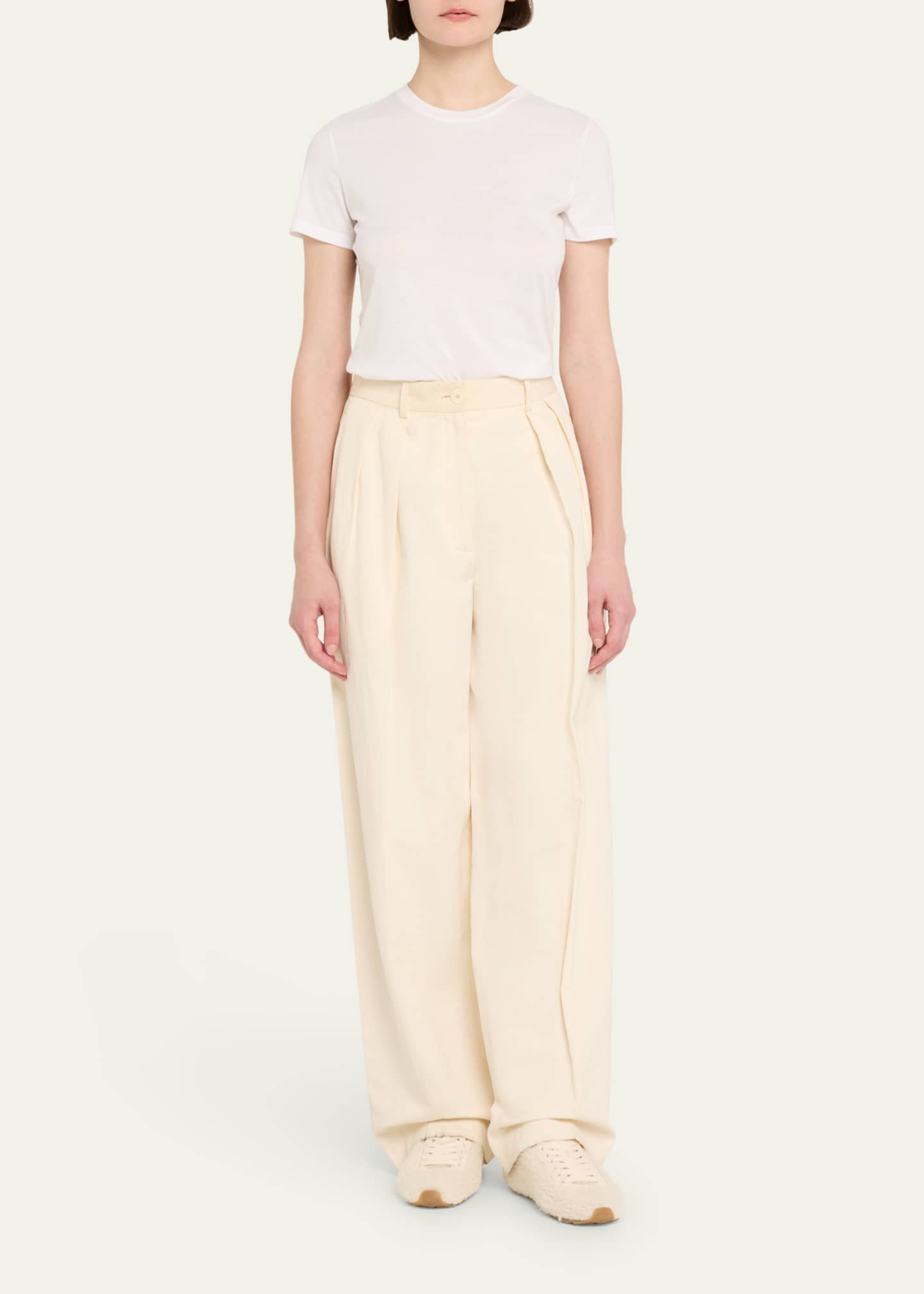 Miu Miu Shearling Low-Top Sneakers Image 3 of 6