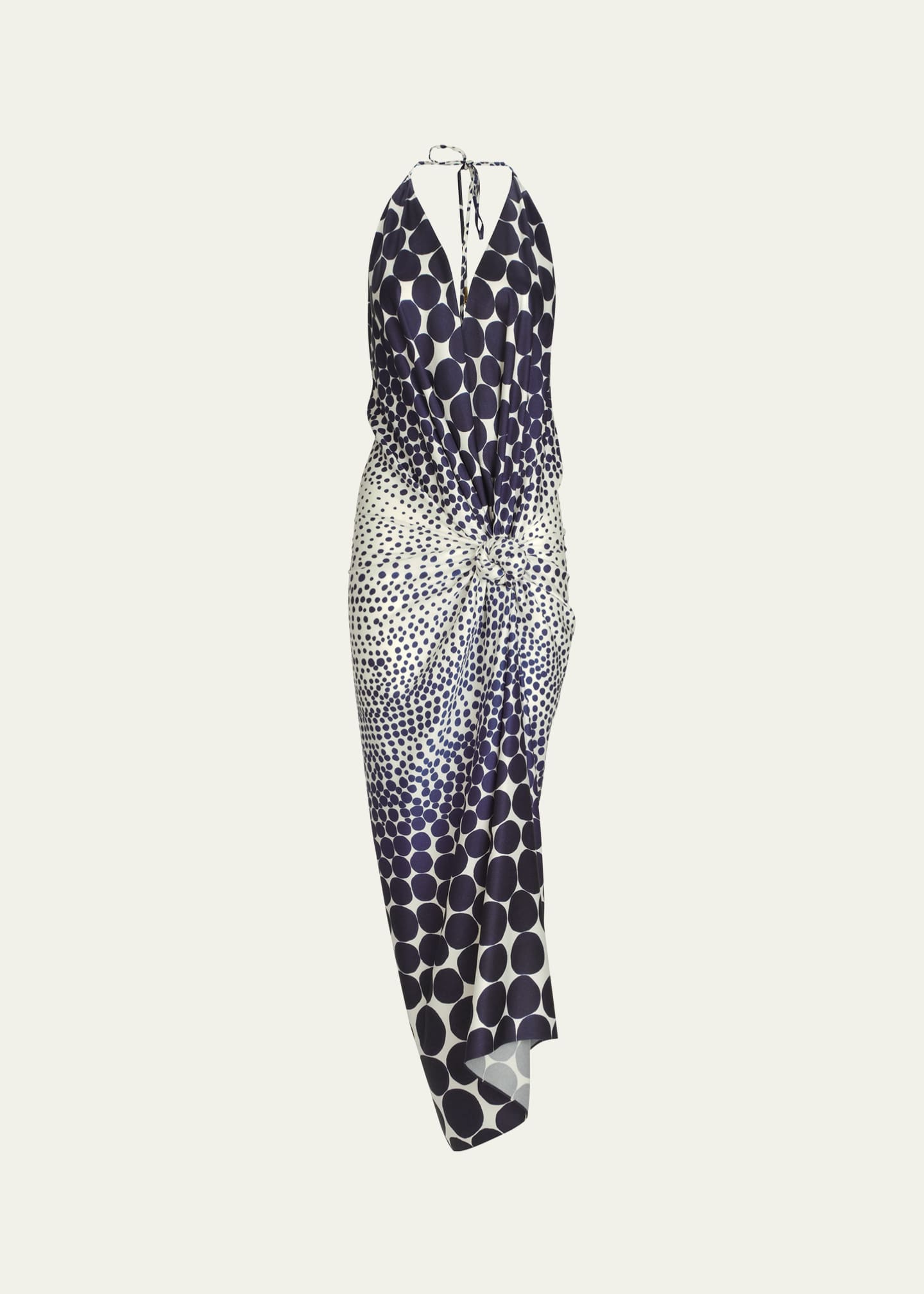 Guadalupe Printed Halter Ruched Dress