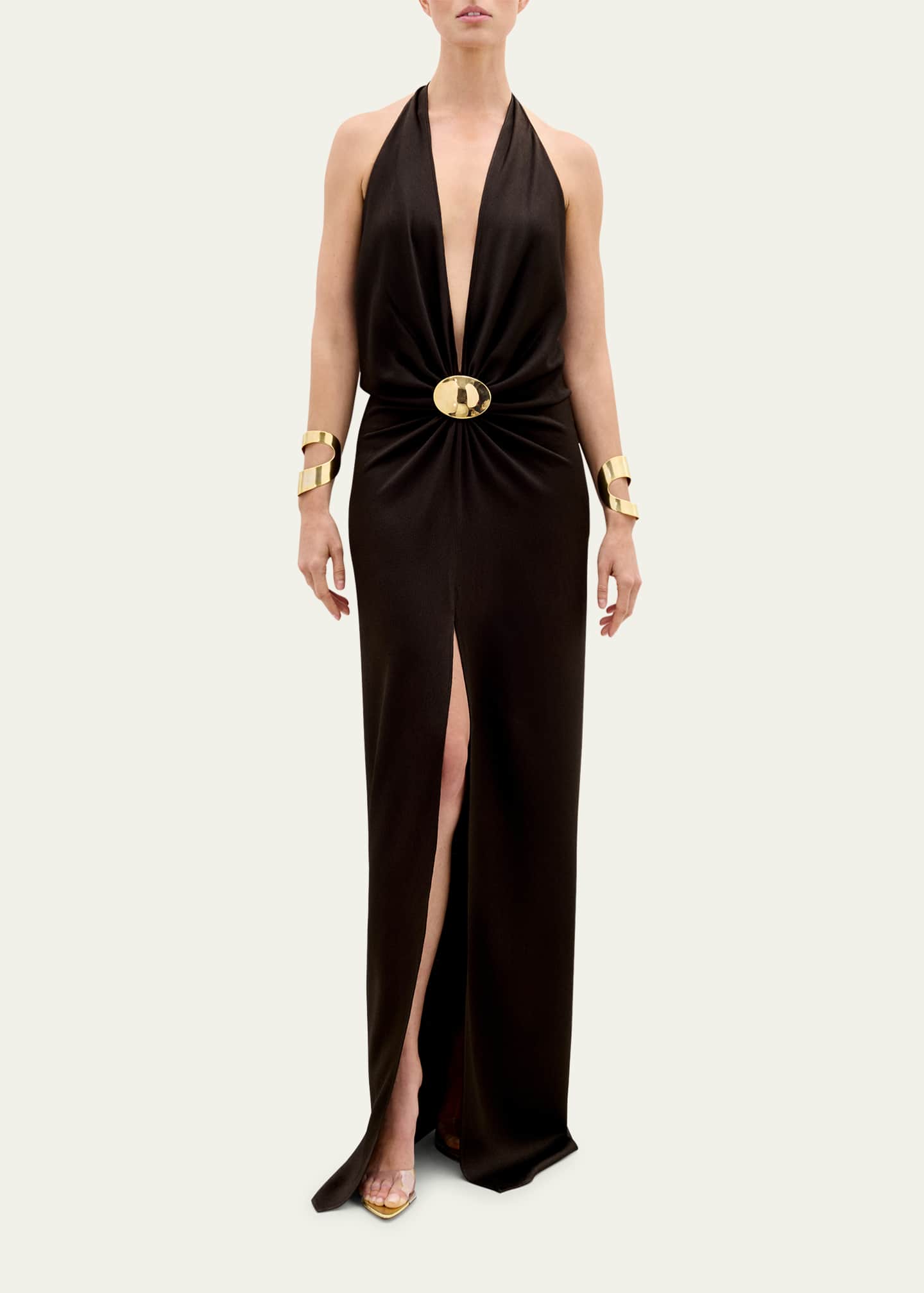 Silvia Tcherassi Rowan Gathered Halter Dress Image 2 of 3