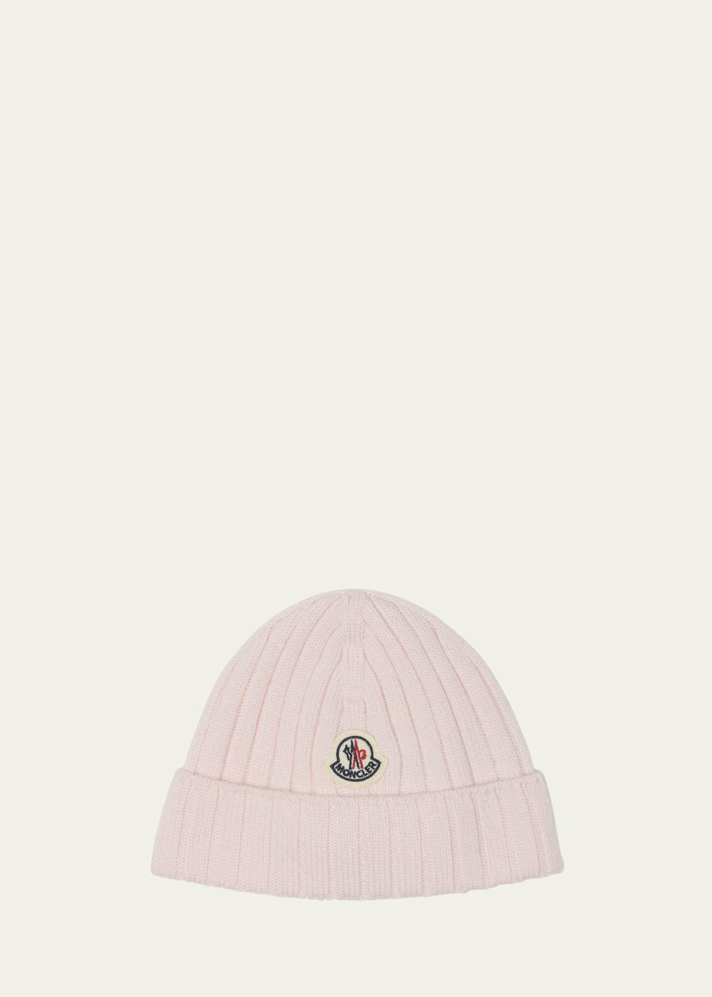Moncler Girl's Rib-Knit Wool Beanie with Earflaps - Bergdorf Goodman