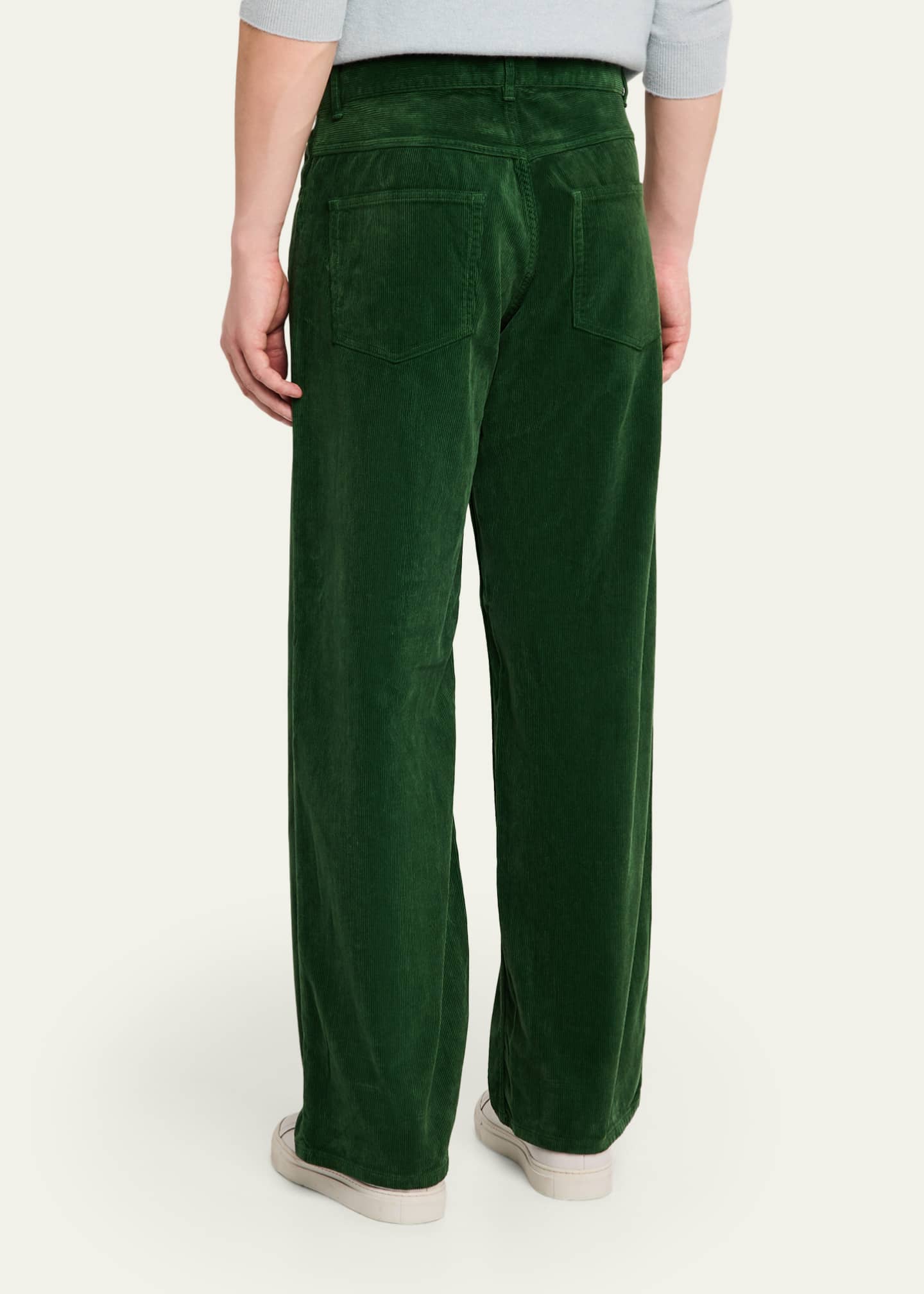 AURALEE Men's Corduroy Wide Leg Five-Pocket Pants - Bergdorf Goodman