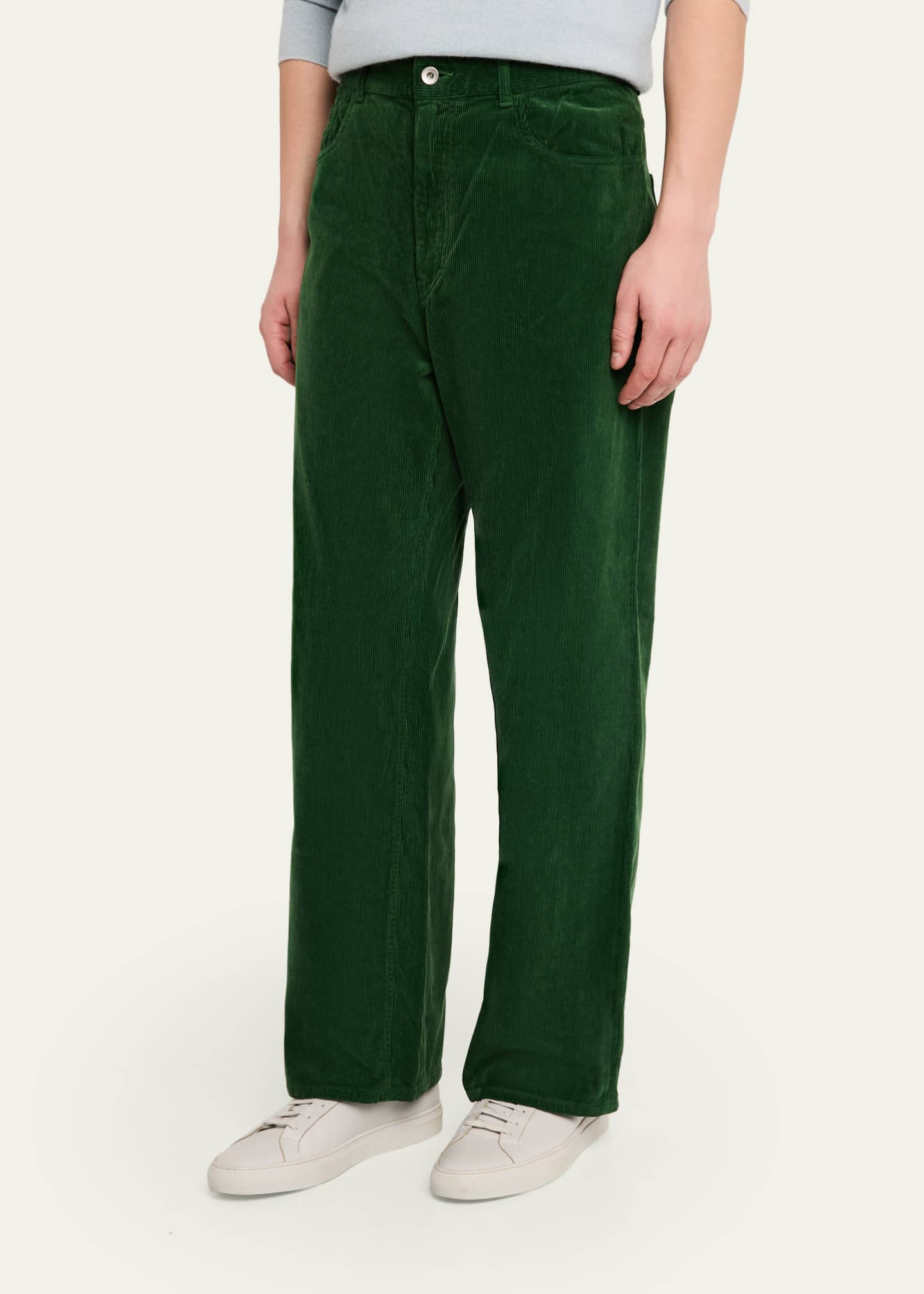 AURALEE Men's Corduroy Wide Leg Five-Pocket Pants - Bergdorf Goodman