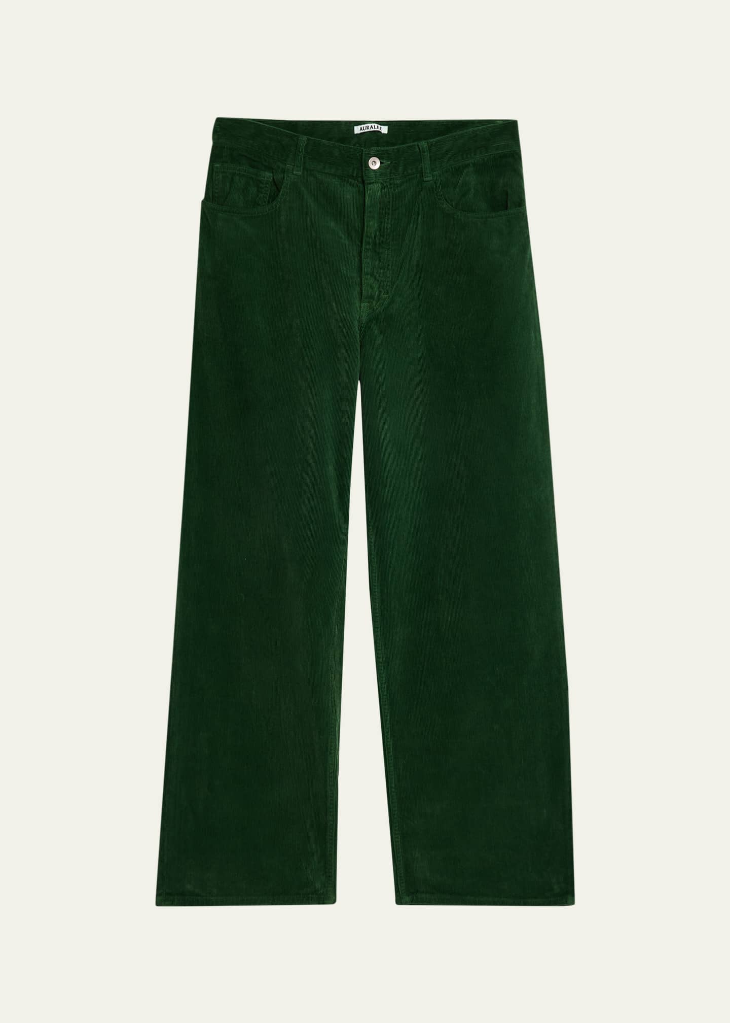 AURALEE Men's Corduroy Wide Leg Five-Pocket Pants - Bergdorf Goodman