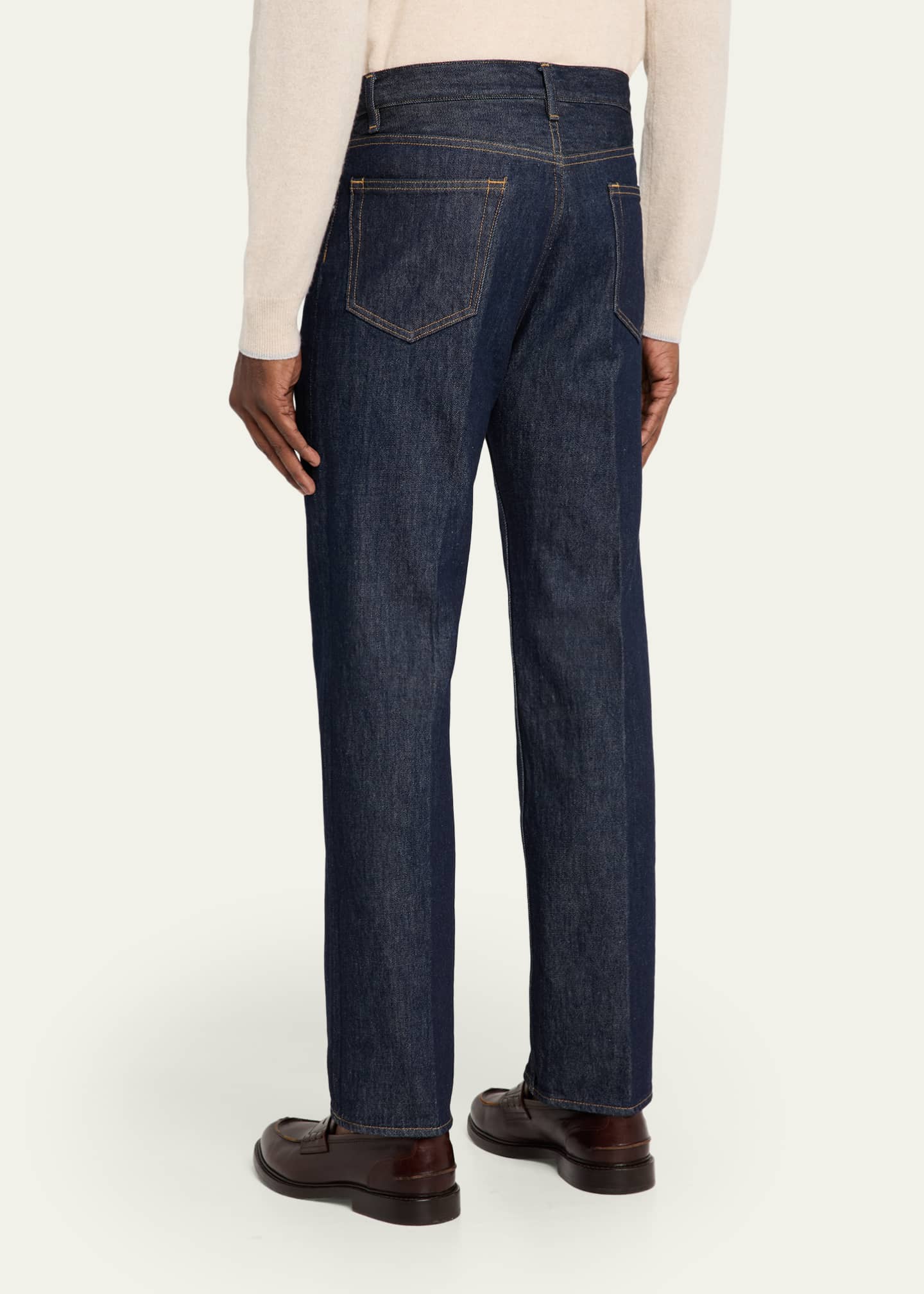 AURALEE Men's Indigo Wash Hard-Twist Denim Jeans - Bergdorf Goodman