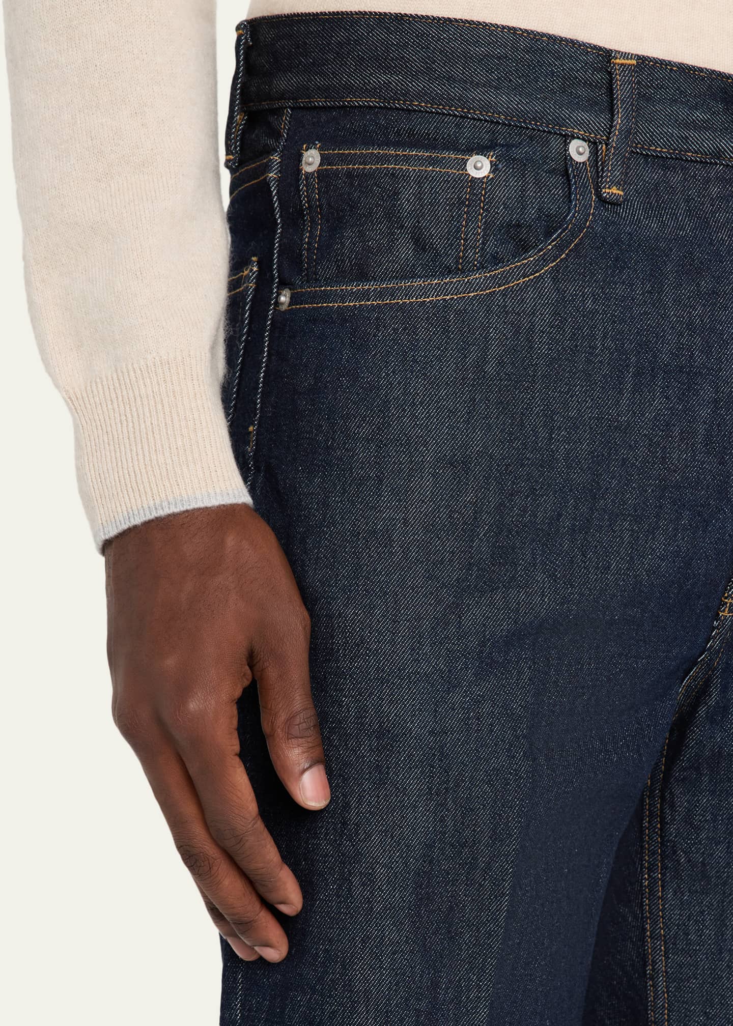 AURALEE Men's Indigo Wash Hard-Twist Denim Jeans - Bergdorf Goodman