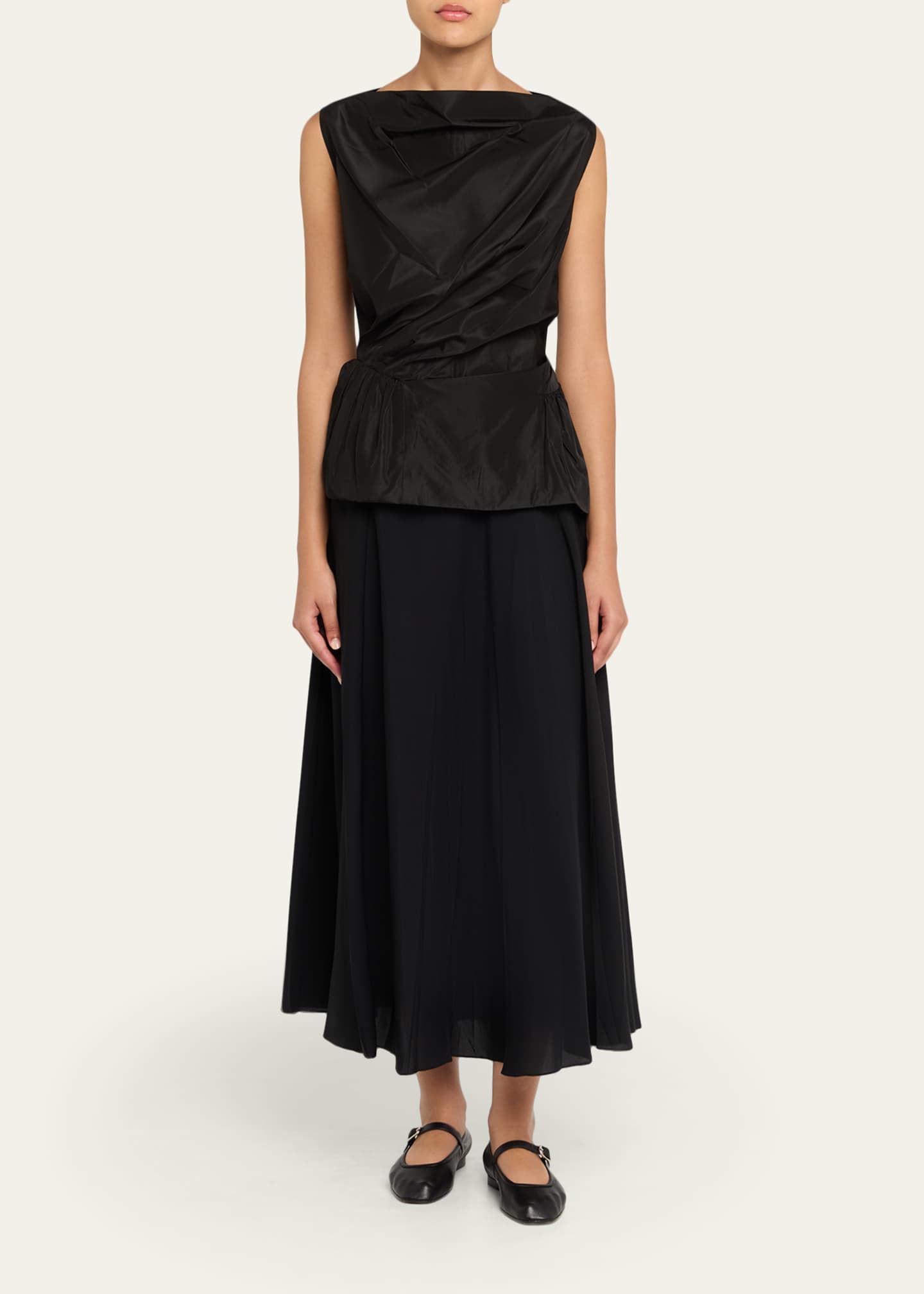 Simone Rocha Sleeveless Draped Peplum Top Image 2 of 5