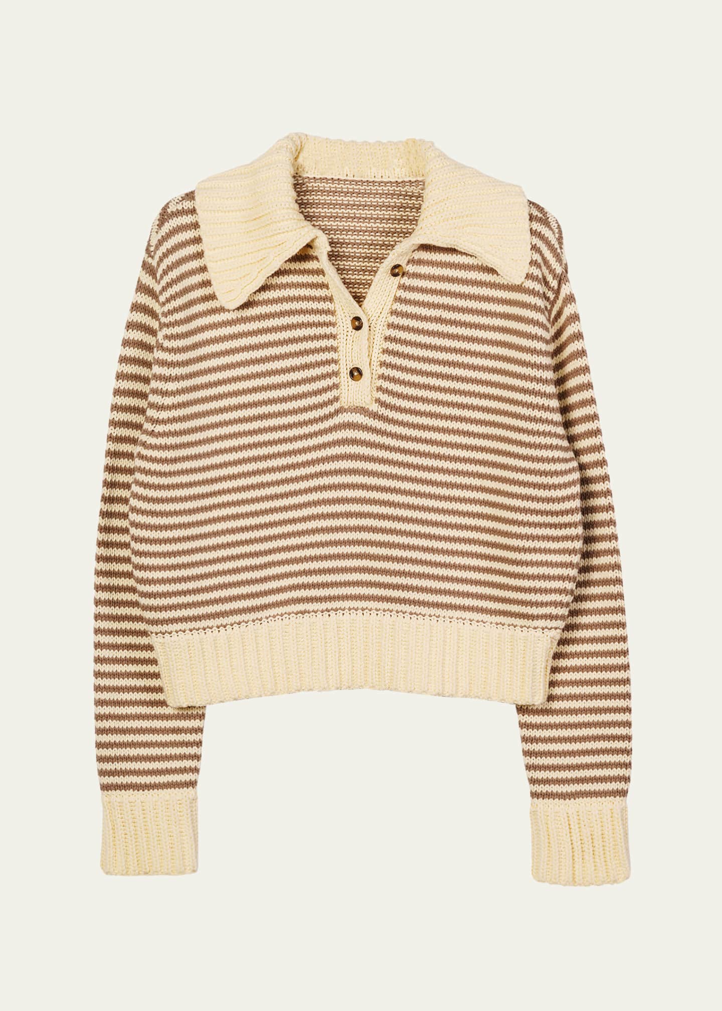 Ciao Lucia Doro Stripe Henley Sweater