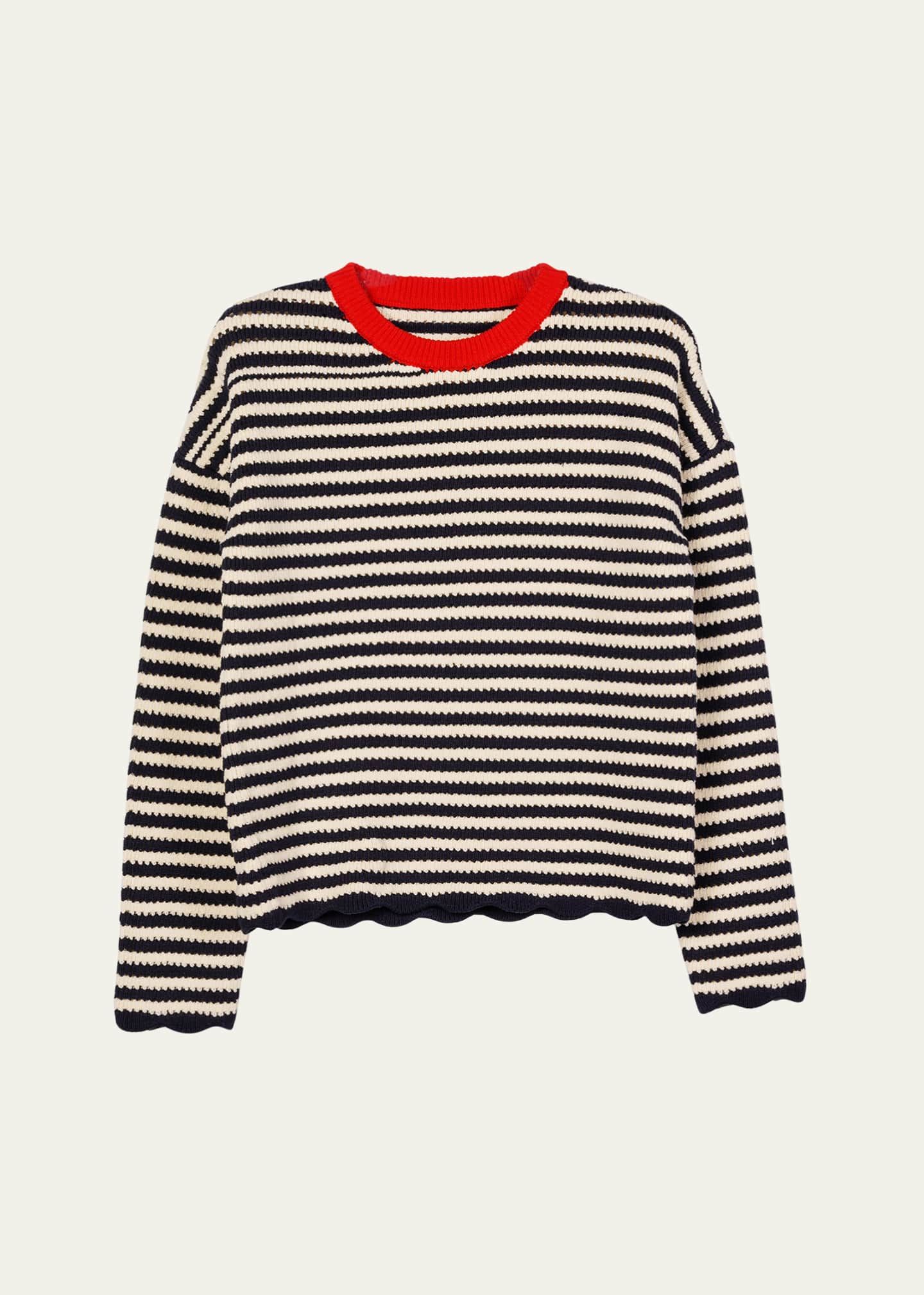 Ciao Lucia Febo Stripe Crochet Pullover
