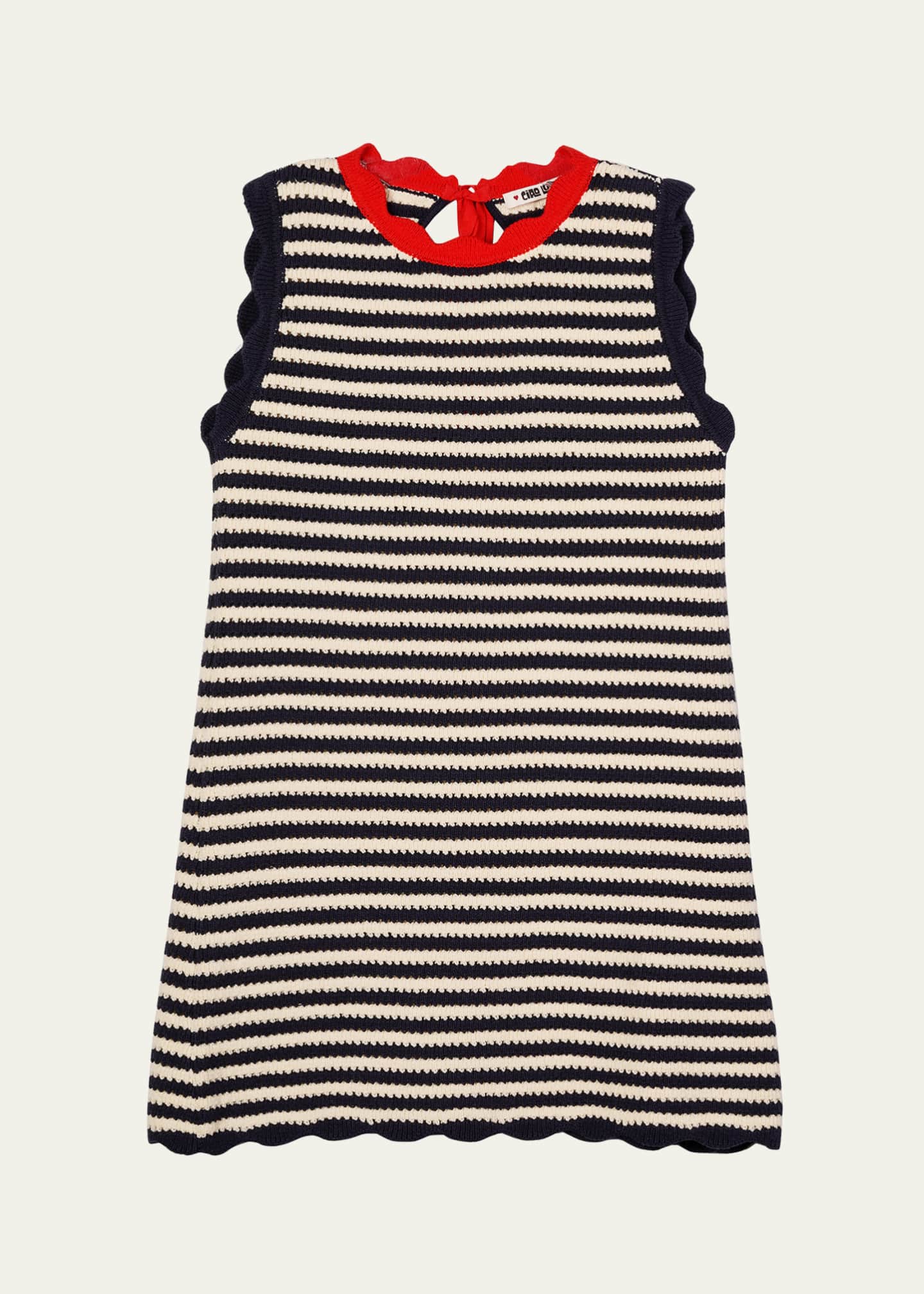 Ciao Lucia Fasano Stripe Crochet Shift Dress