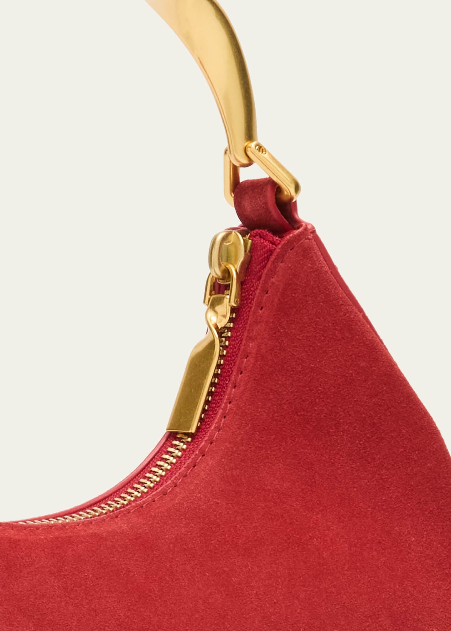 SIMKHAI Nixi Suede Twist Top-Handle Bag Image 6 of 6