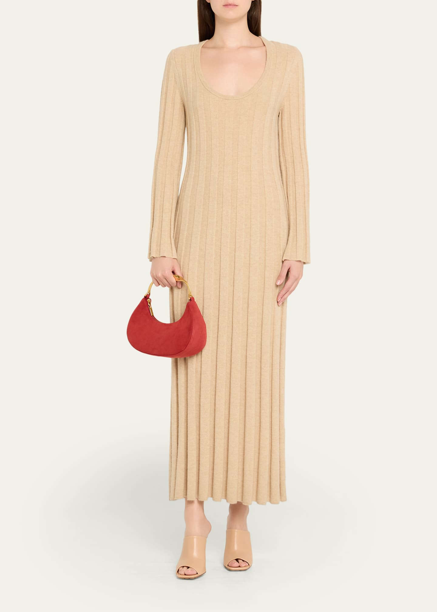 SIMKHAI Nixi Suede Twist Top-Handle Bag Image 5 of 6