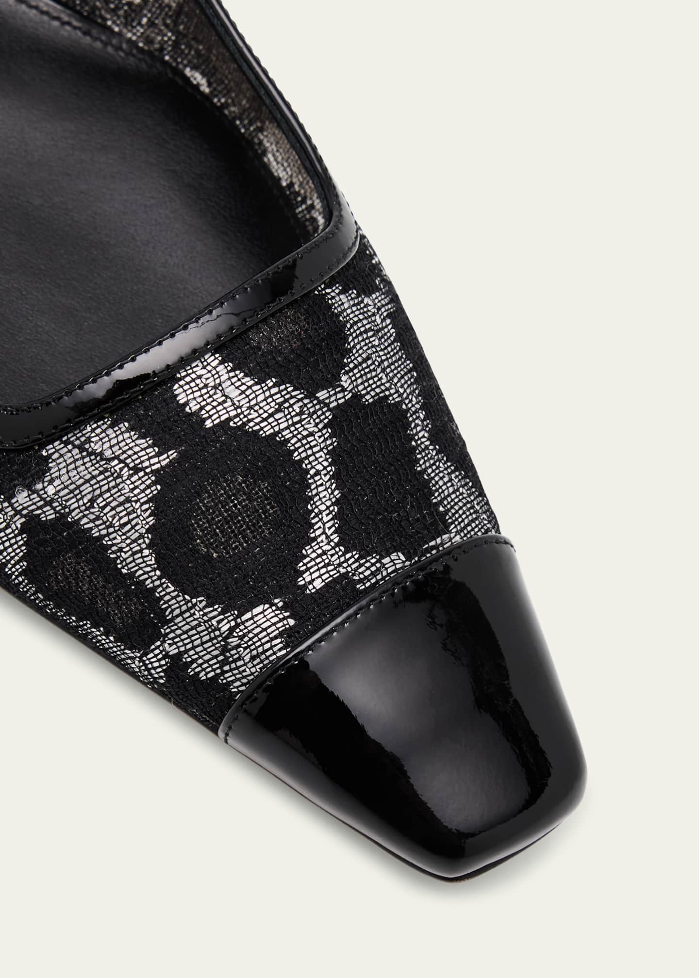 Alexandre Birman Oliva Lace Ballerina Flats Image 3 of 4