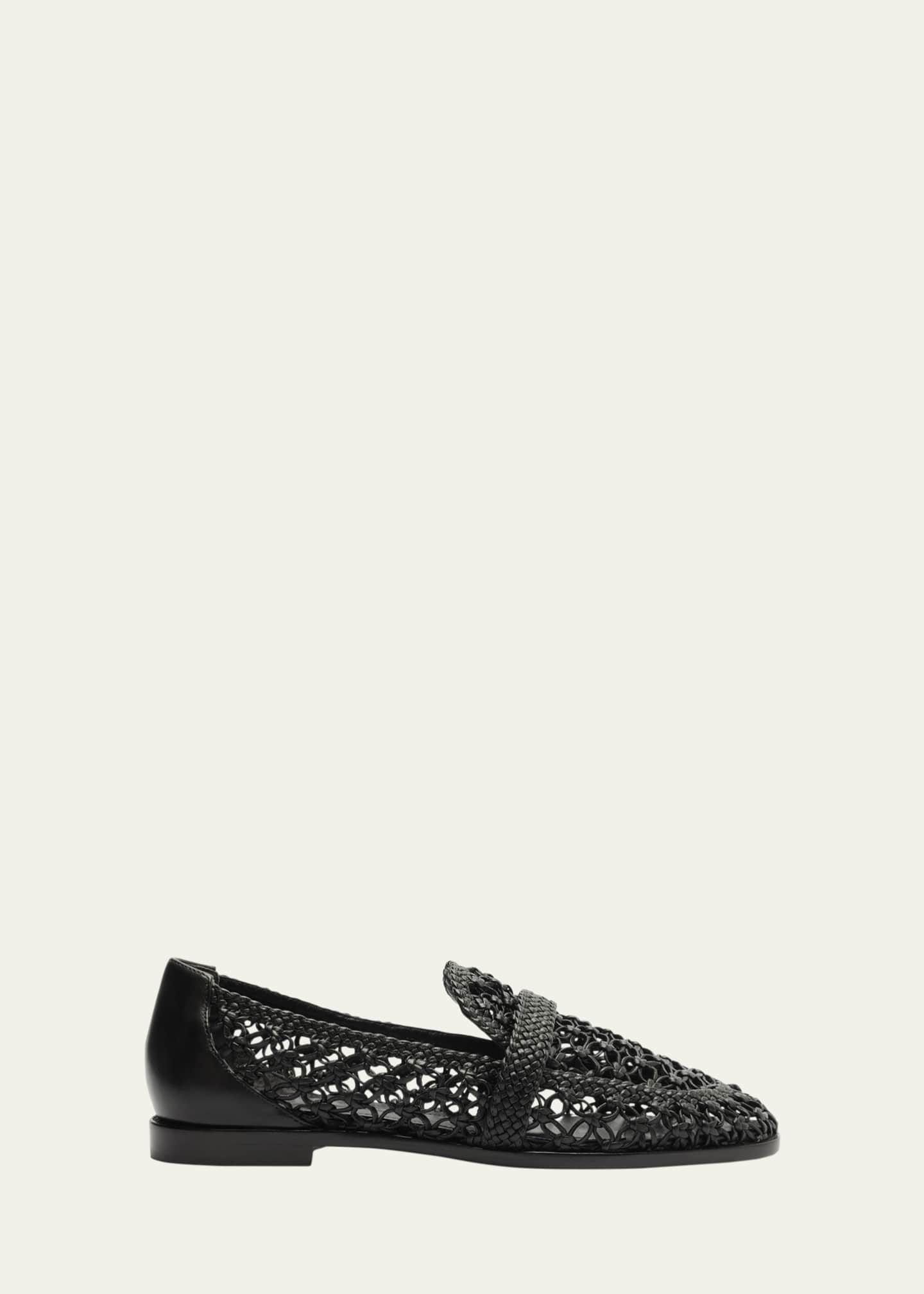 Alexandre Birman Jane Woven Leather Loafers