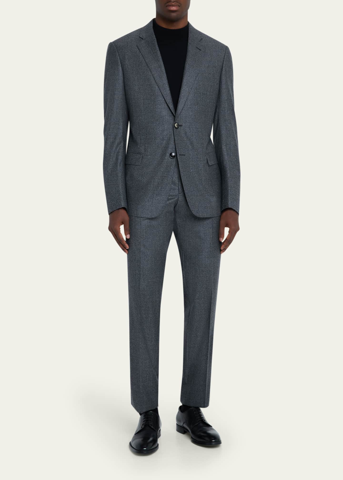 Giorgio Armani Men's Wool Micro-Houndstooth Two-Piece Suit