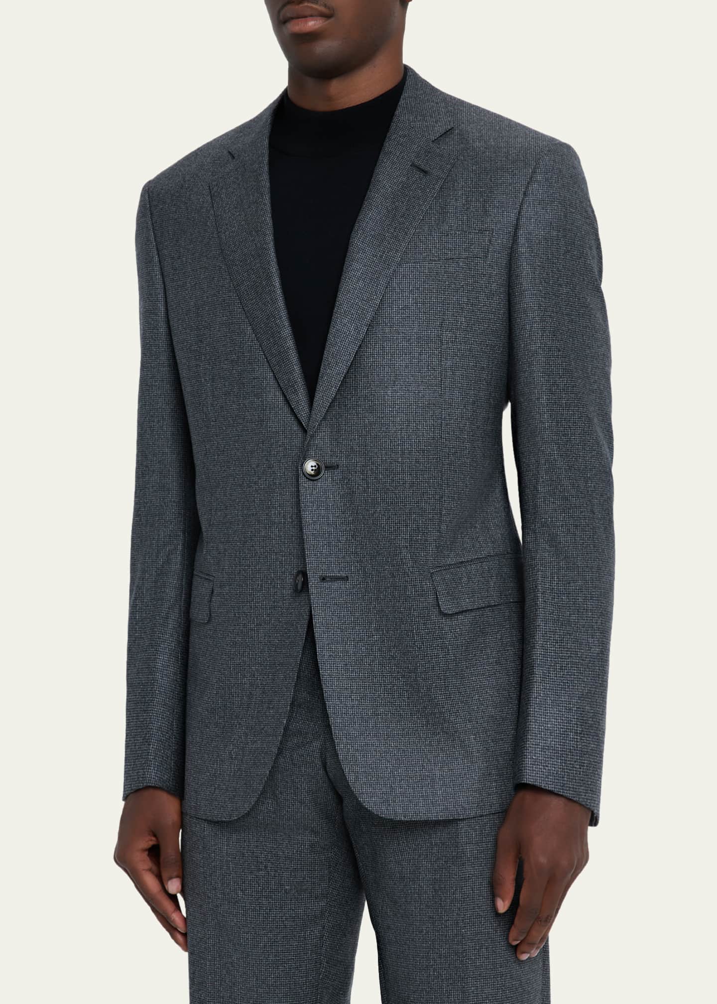 Giorgio Armani Men's Wool Micro-Houndstooth Two-Piece Suit