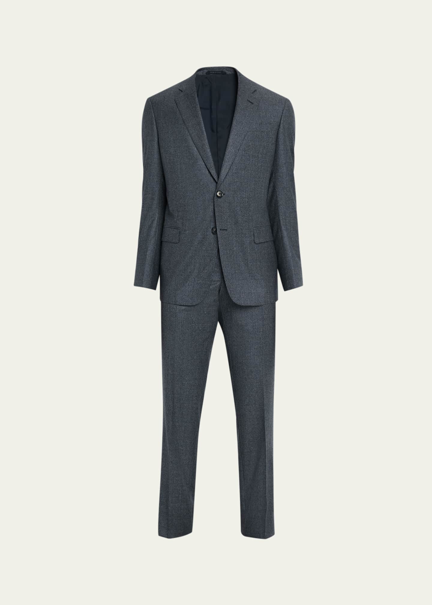 Giorgio Armani Men's Wool Micro-Houndstooth Two-Piece Suit