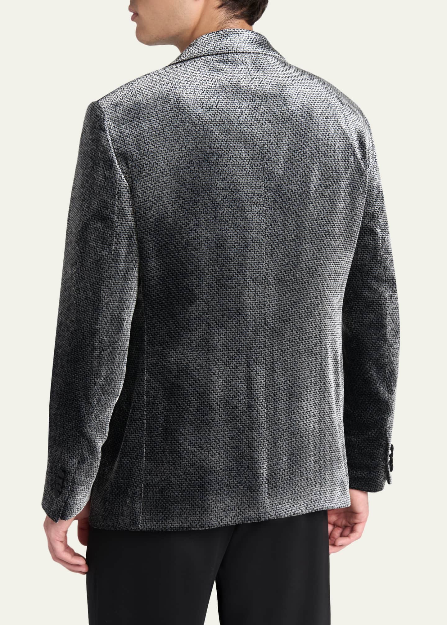 Giorgio Armani Men's Velvet-Effect Peak Lapel Dinner Jacket