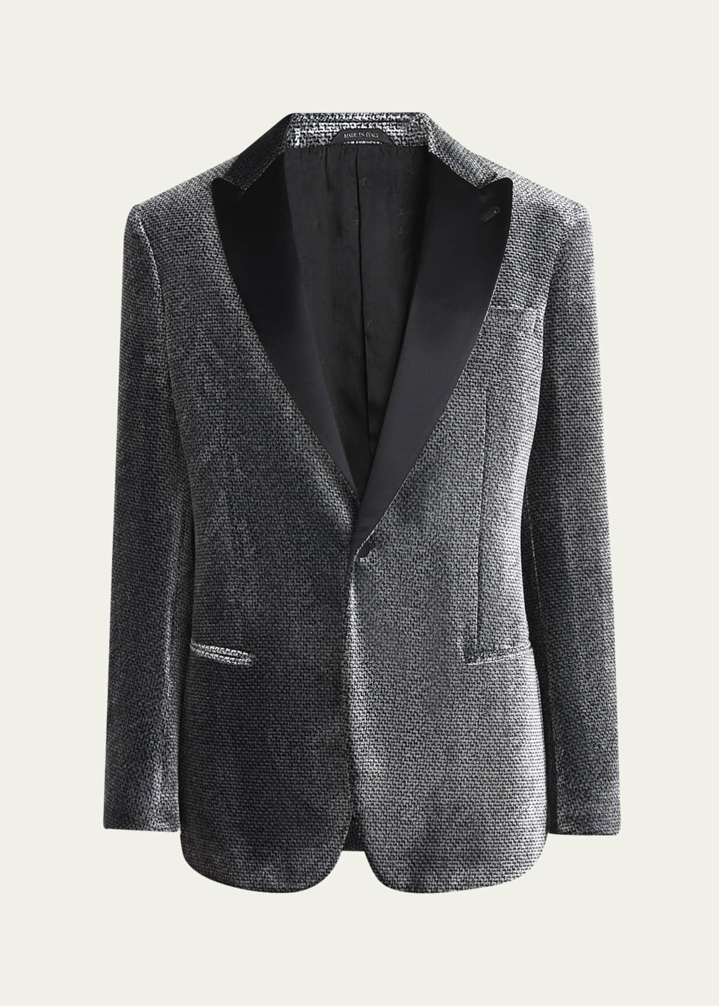 Giorgio Armani Men's Velvet-Effect Peak Lapel Dinner Jacket