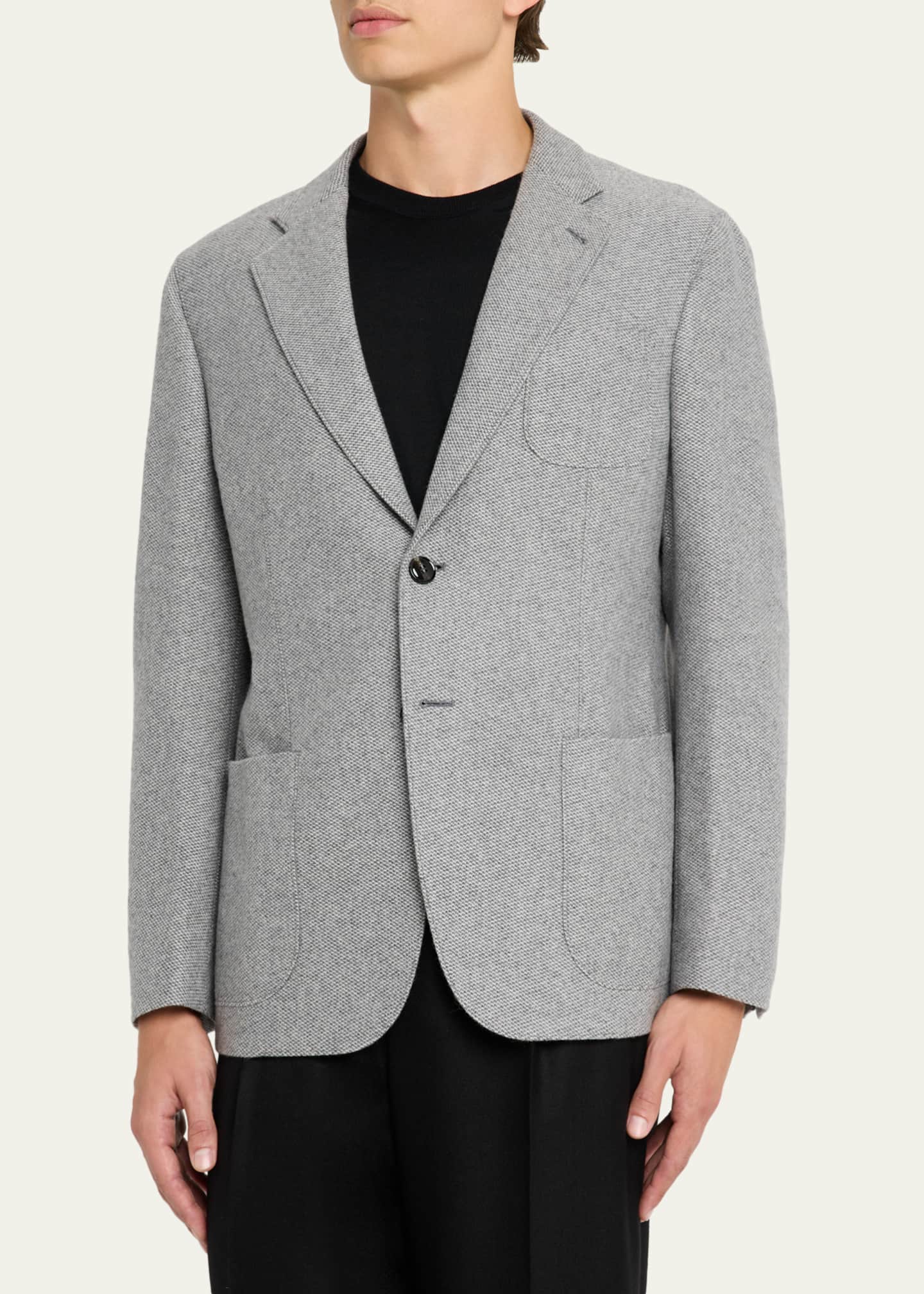 Giorgio Armani Men's Birdseye Cashmere Single-Breasted Blazer