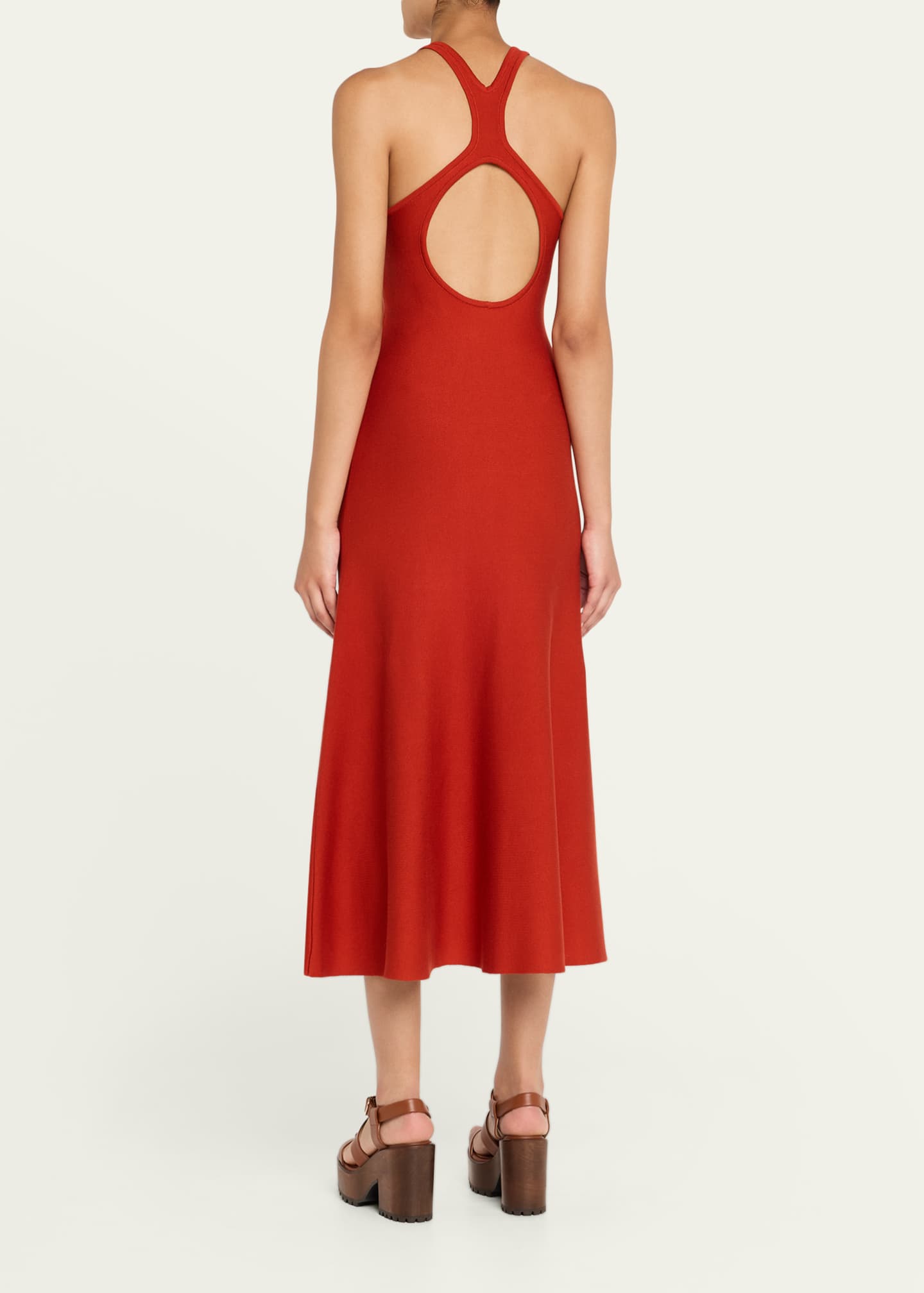 Gabriela Hearst Bastien Cutout Racerback Midi Dress Image 3 of 5