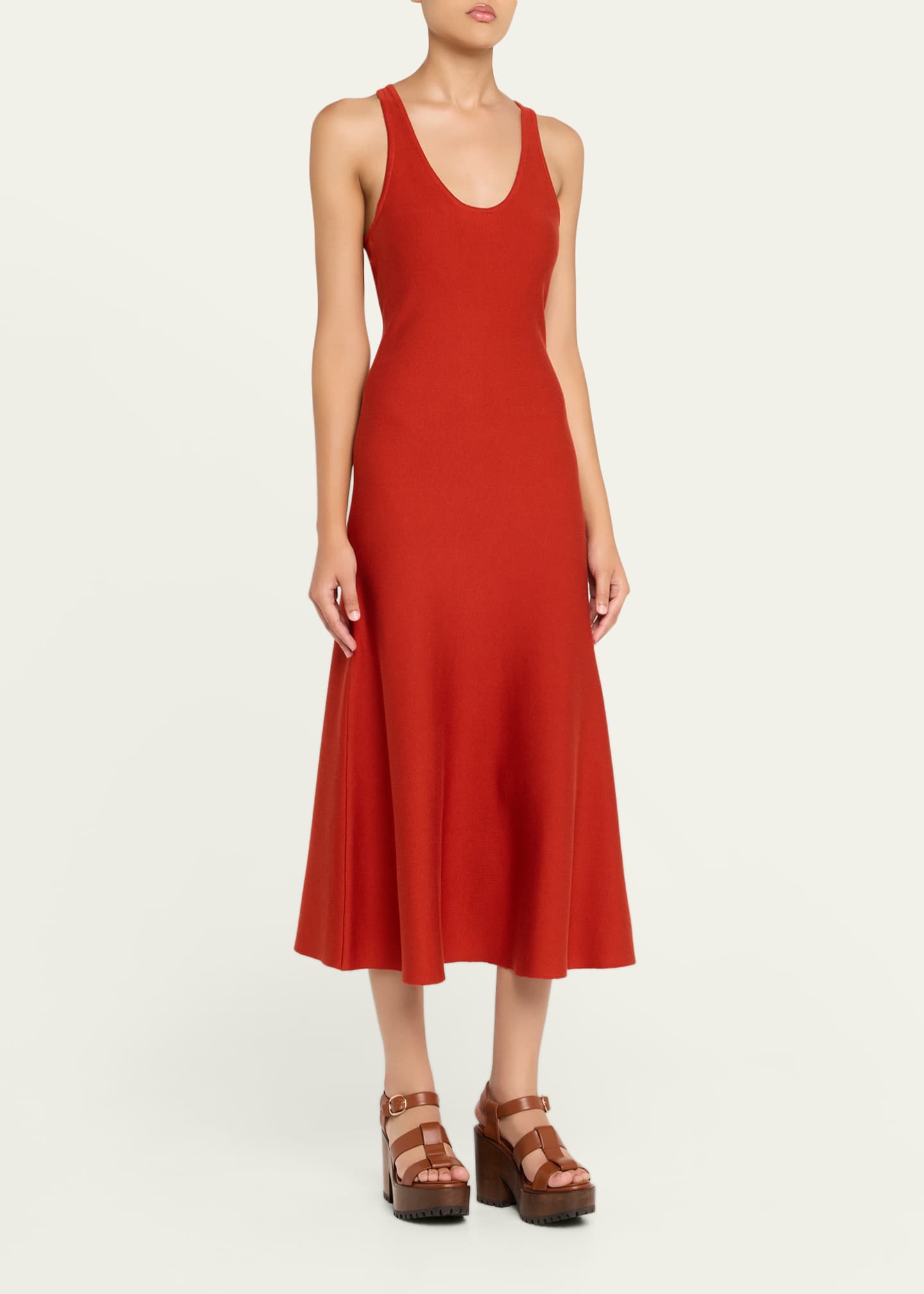 Gabriela Hearst Bastien Cutout Racerback Midi Dress Image 4 of 5