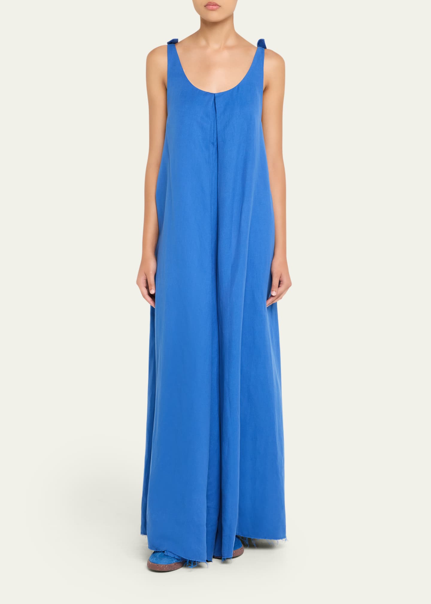Gabriela Hearst Aras Sleeveless Knotted Backless Maxi Dress Image 2 of 5