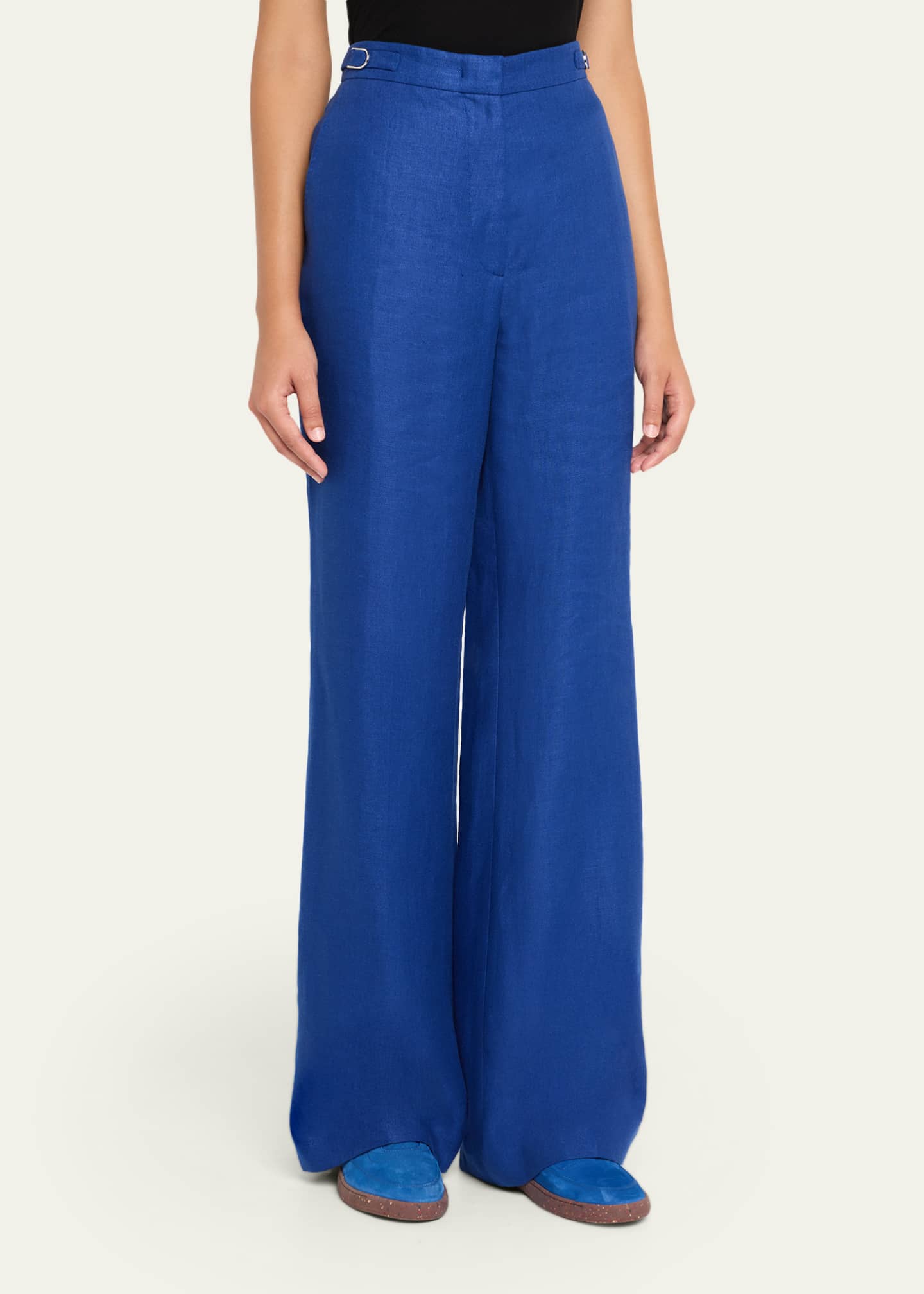 Gabriela Hearst Vesta Wide-Leg Linen Pants Image 4 of 5