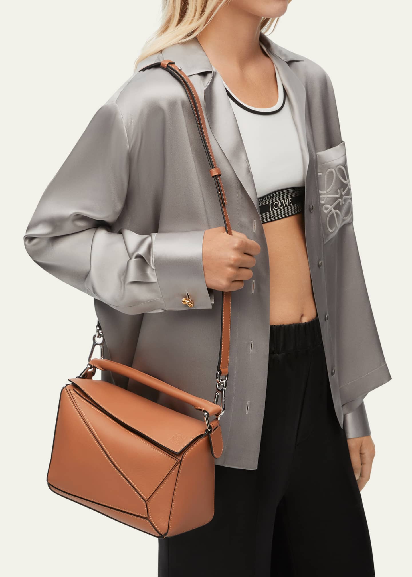 Loewe Puzzle Edge Small Shoulder Bag in Calfskin Leather Image 2 of 6
