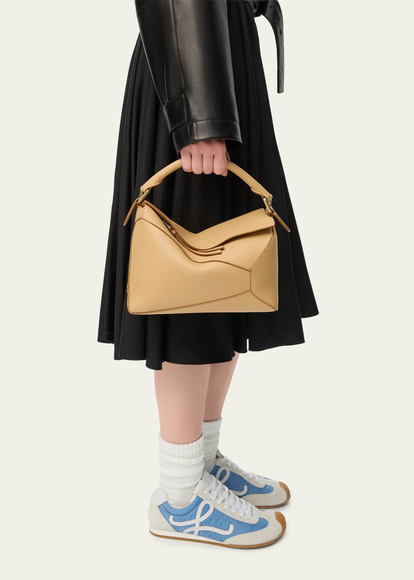 Loewe Puzzle Edge Small Shoulder Bag in Calfskin Leather