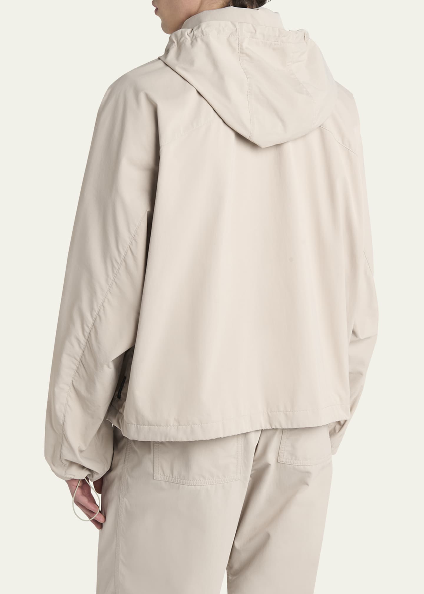 Bottega Veneta Men's Washed Technical Nylon Anorak Jacket Image 3 of 5
