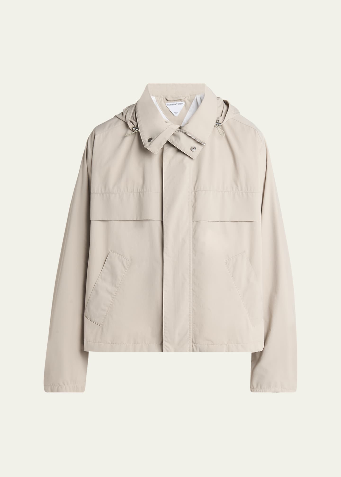 Bottega Veneta Men's Washed Technical Nylon Anorak Jacket Image 1 of 5
