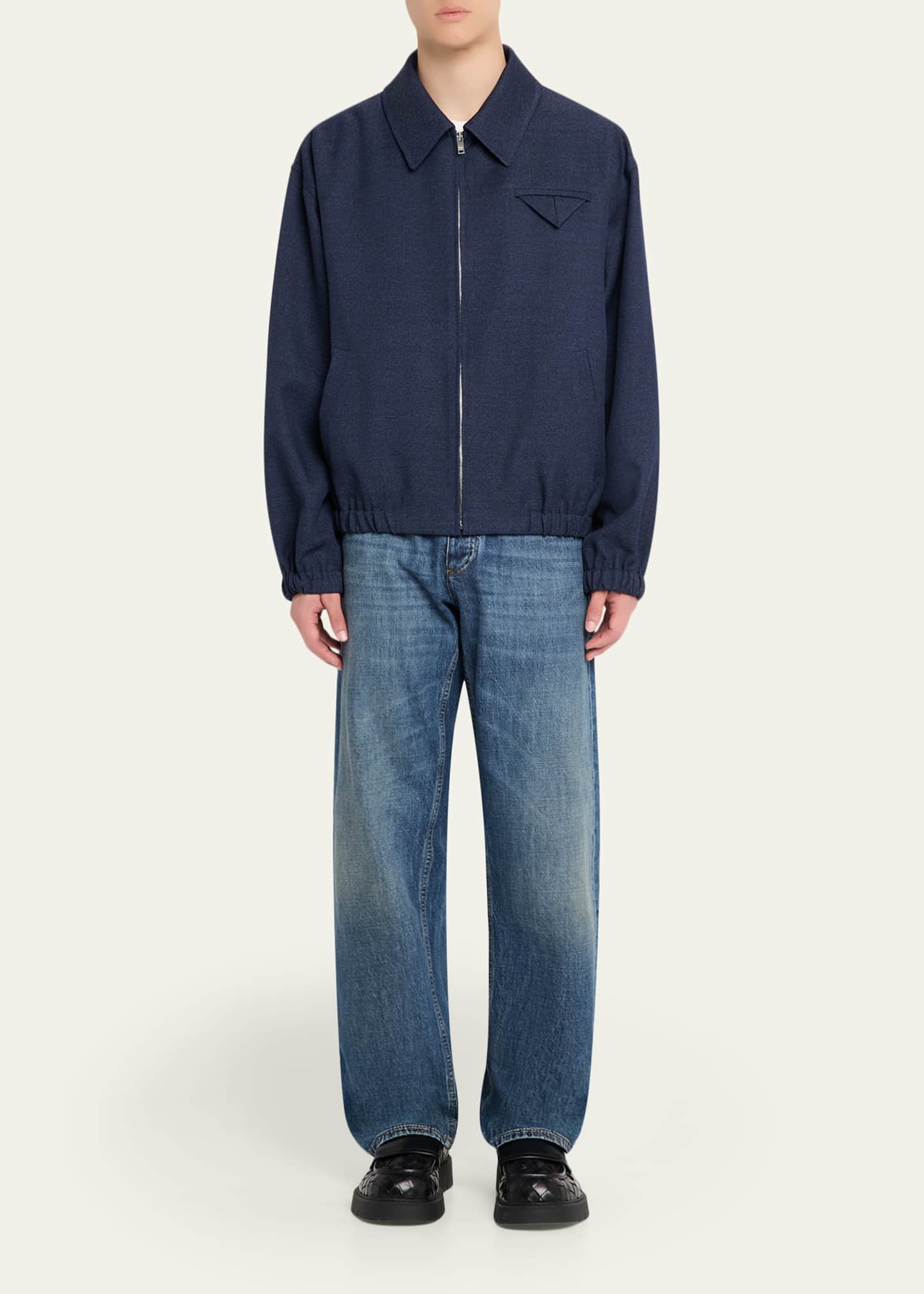 Bottega Veneta Men's Wool Triangle-Pocket Blouson - Bergdorf