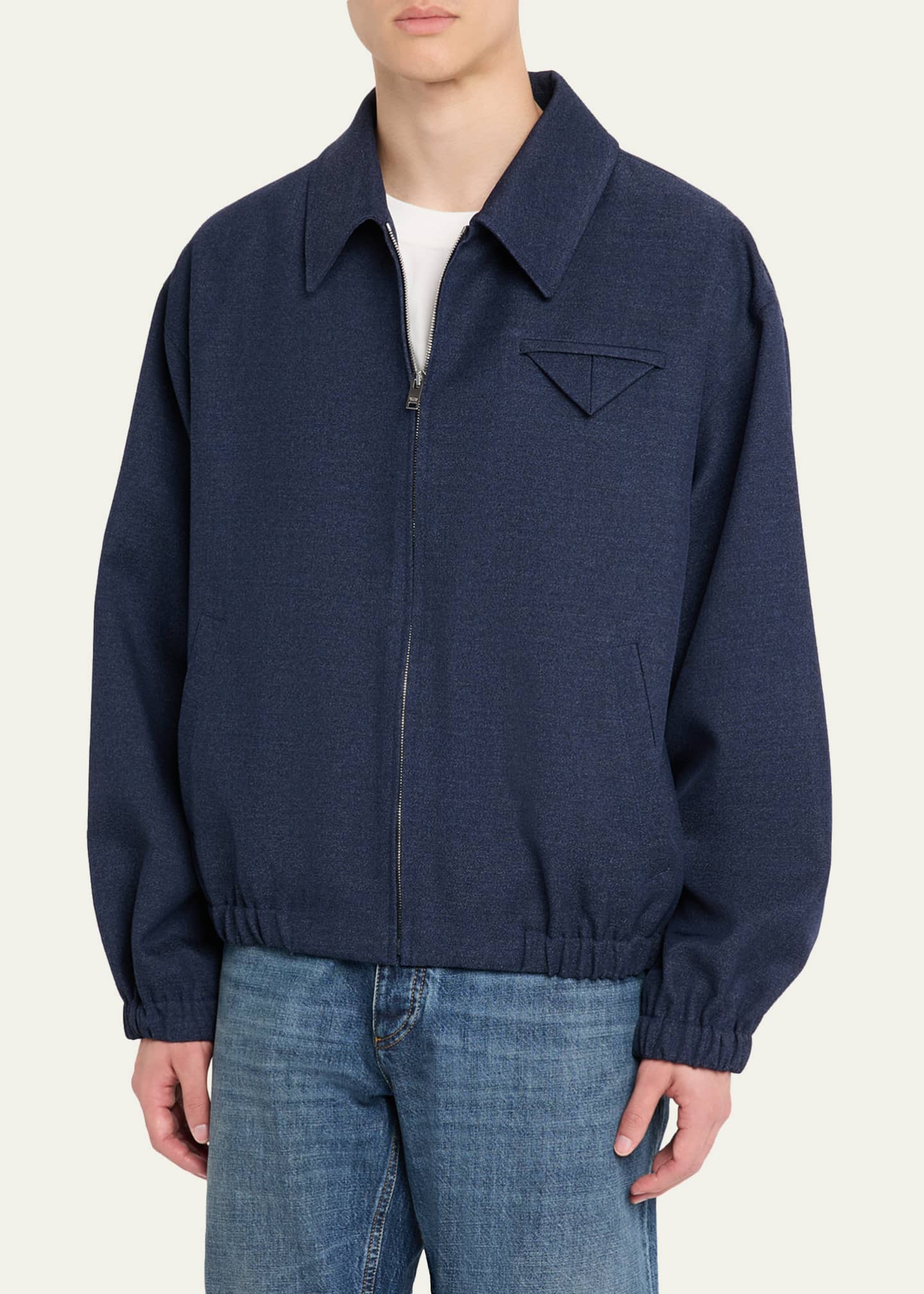 Bottega Veneta Men's Wool Triangle-Pocket Blouson - Bergdorf