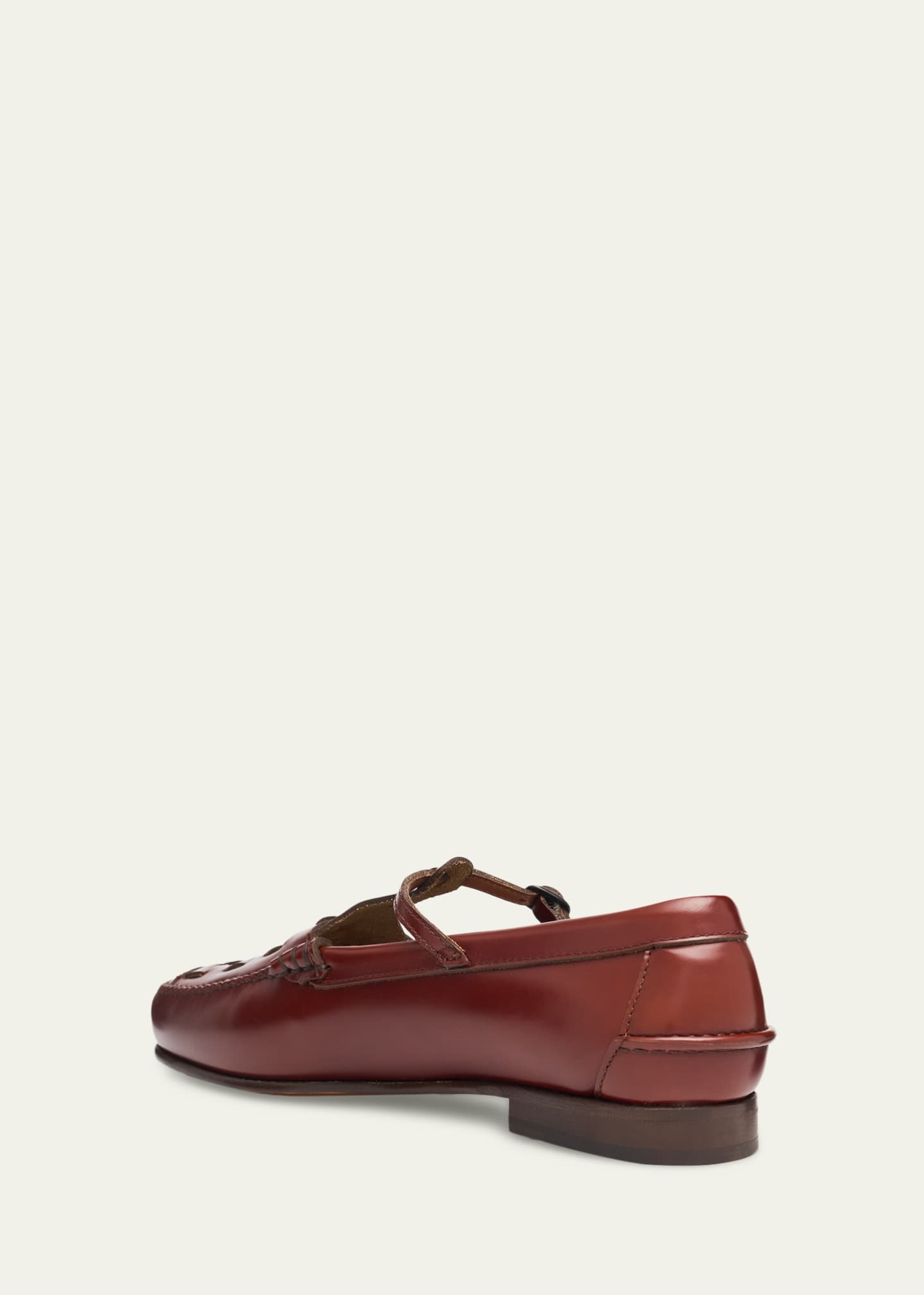Men's Maqueda Interwoven Leather T-Bar Loafers
