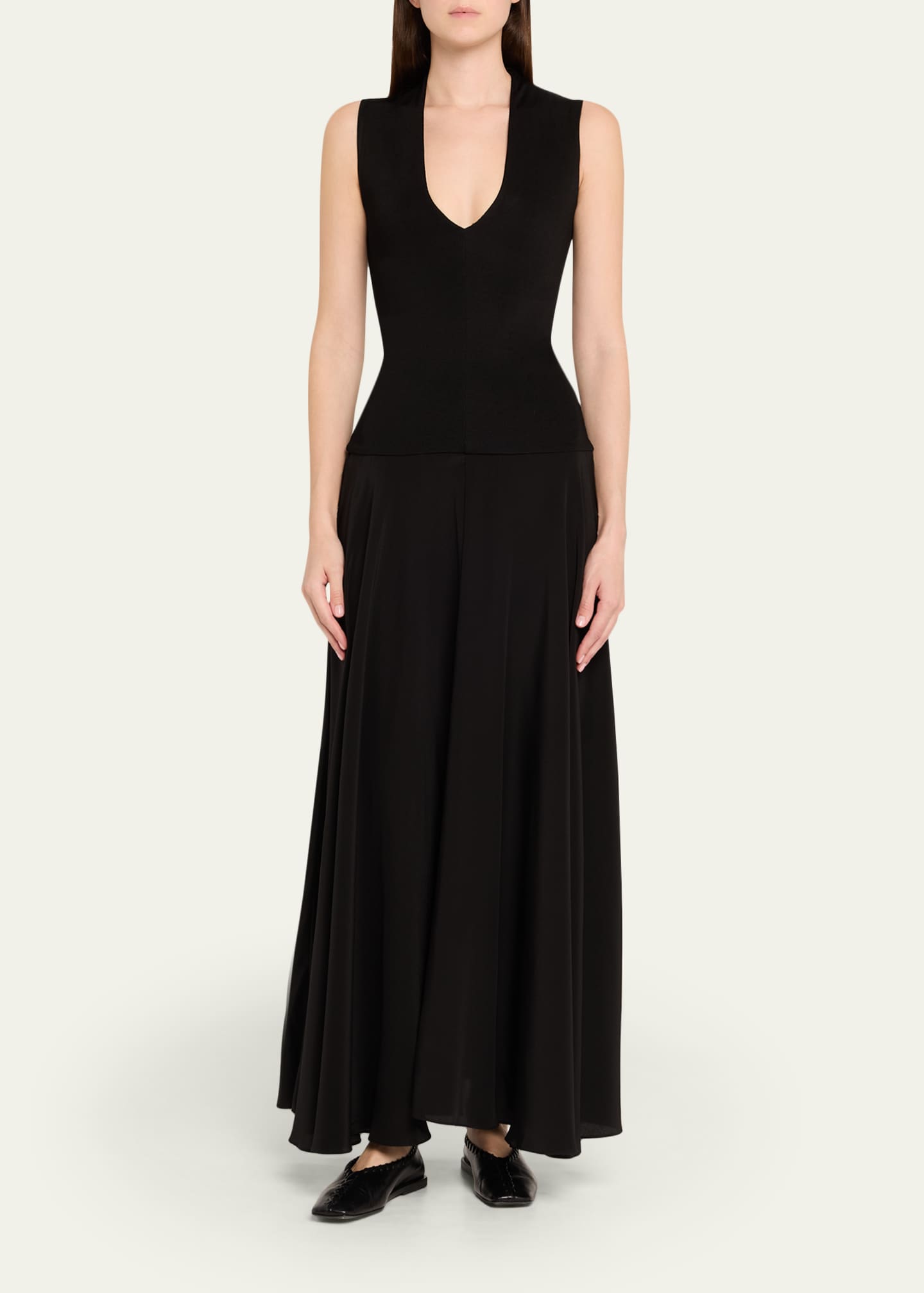 Illi V Drop-Waist Maxi Dress