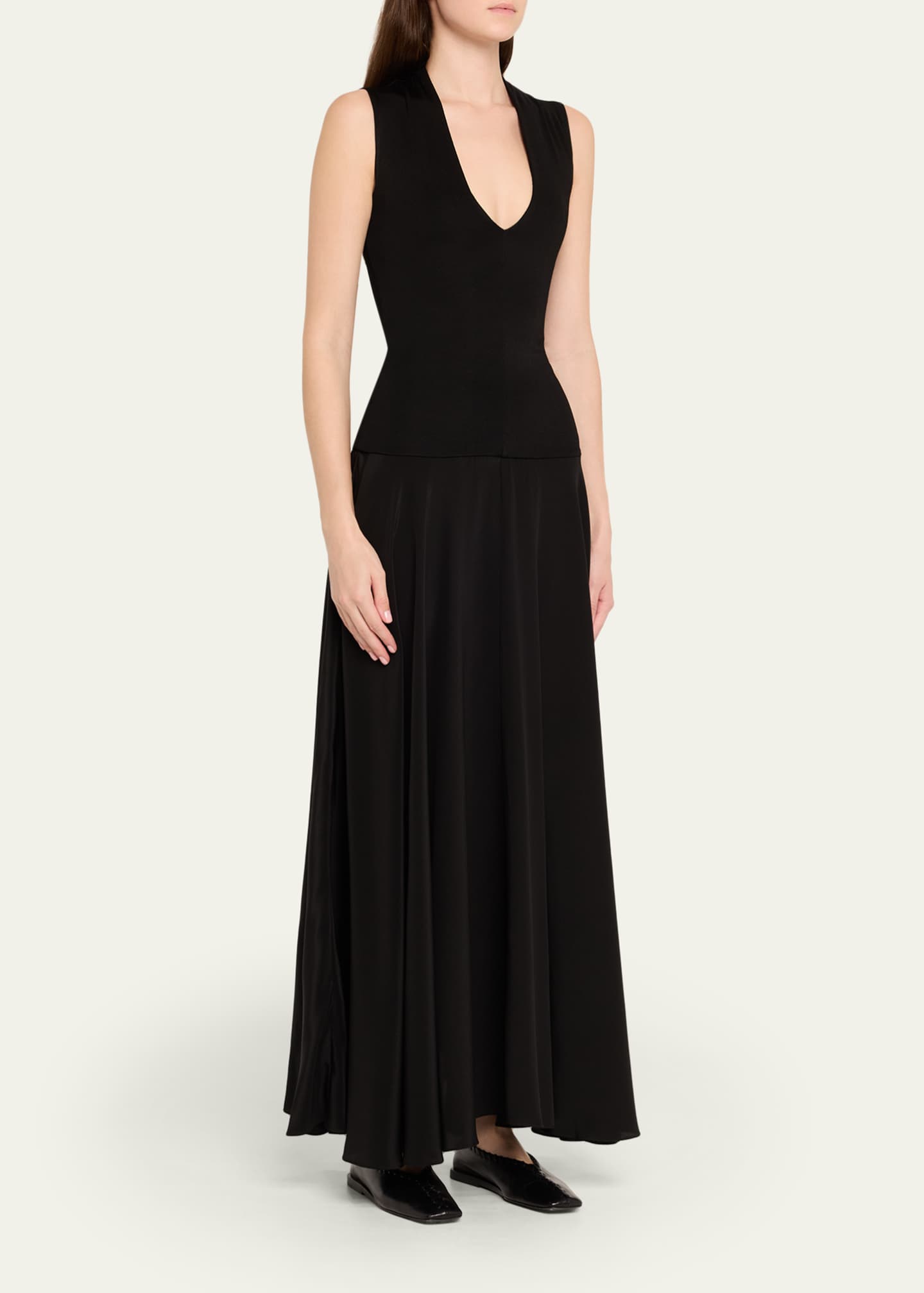 Illi V Drop-Waist Maxi Dress