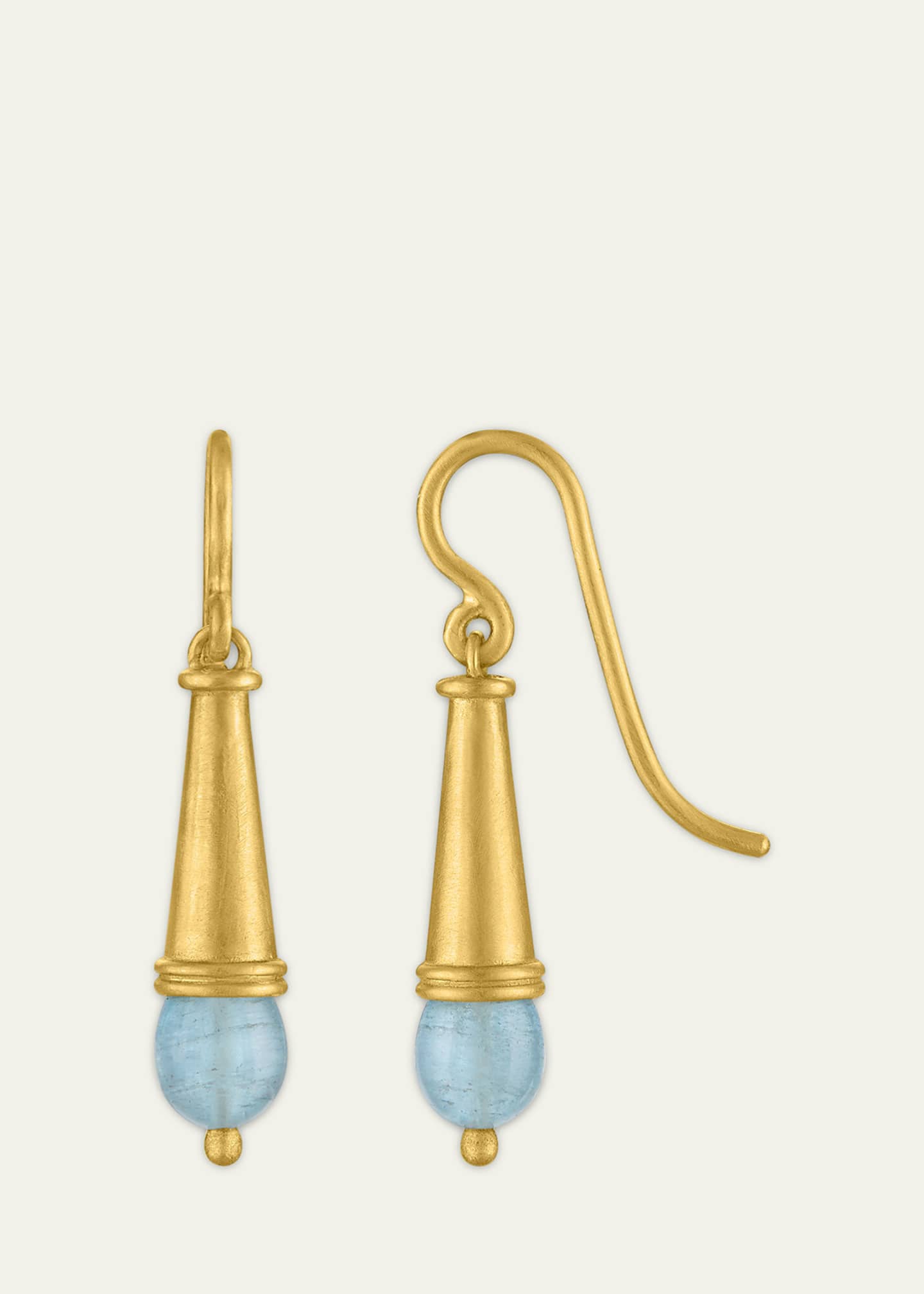 Prounis Jewelry Aquamarine Becher Drop Earrings Image 2 of 2